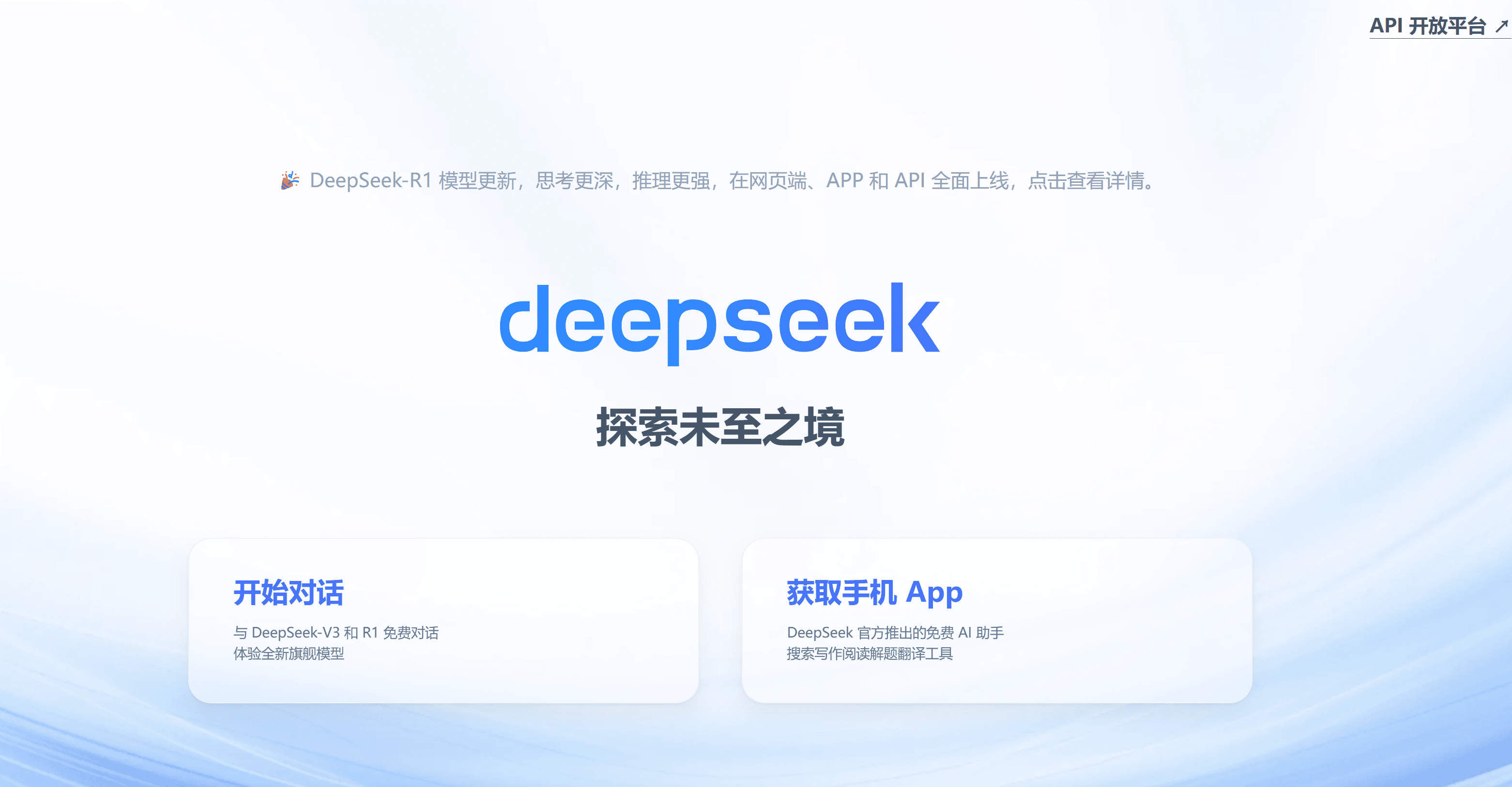 DeepSeek interface