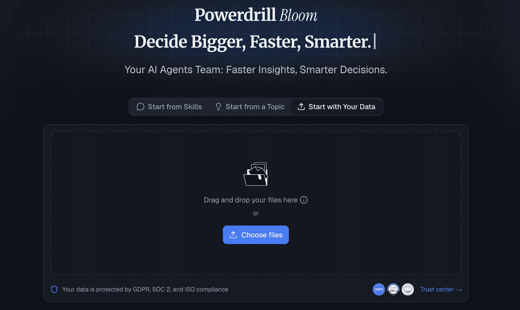 Powerdrill Bloom AI-native data platform interface for zero-SQL cohort analysis