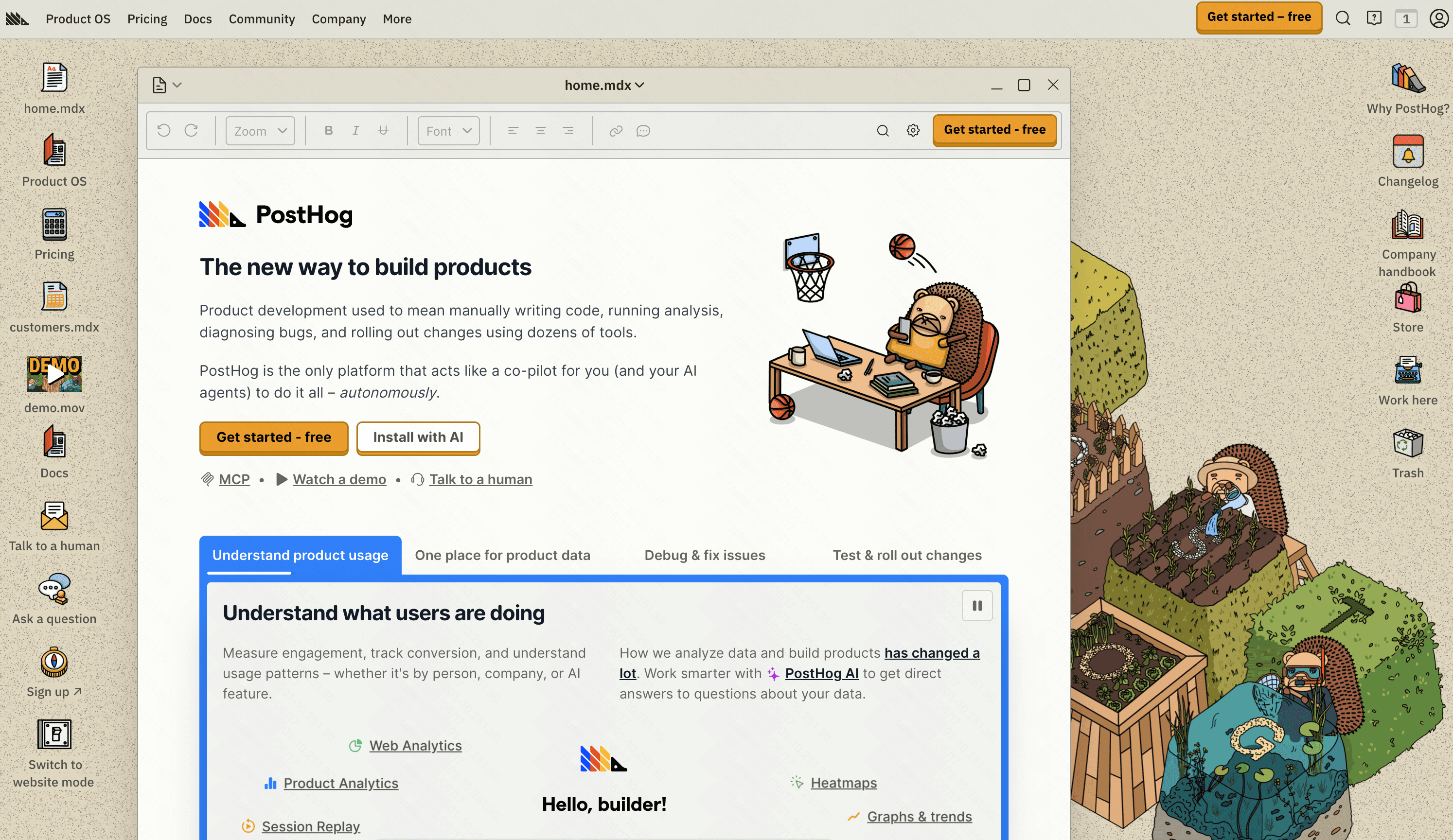 PostHog open-source product analytics platform for engineering teams
