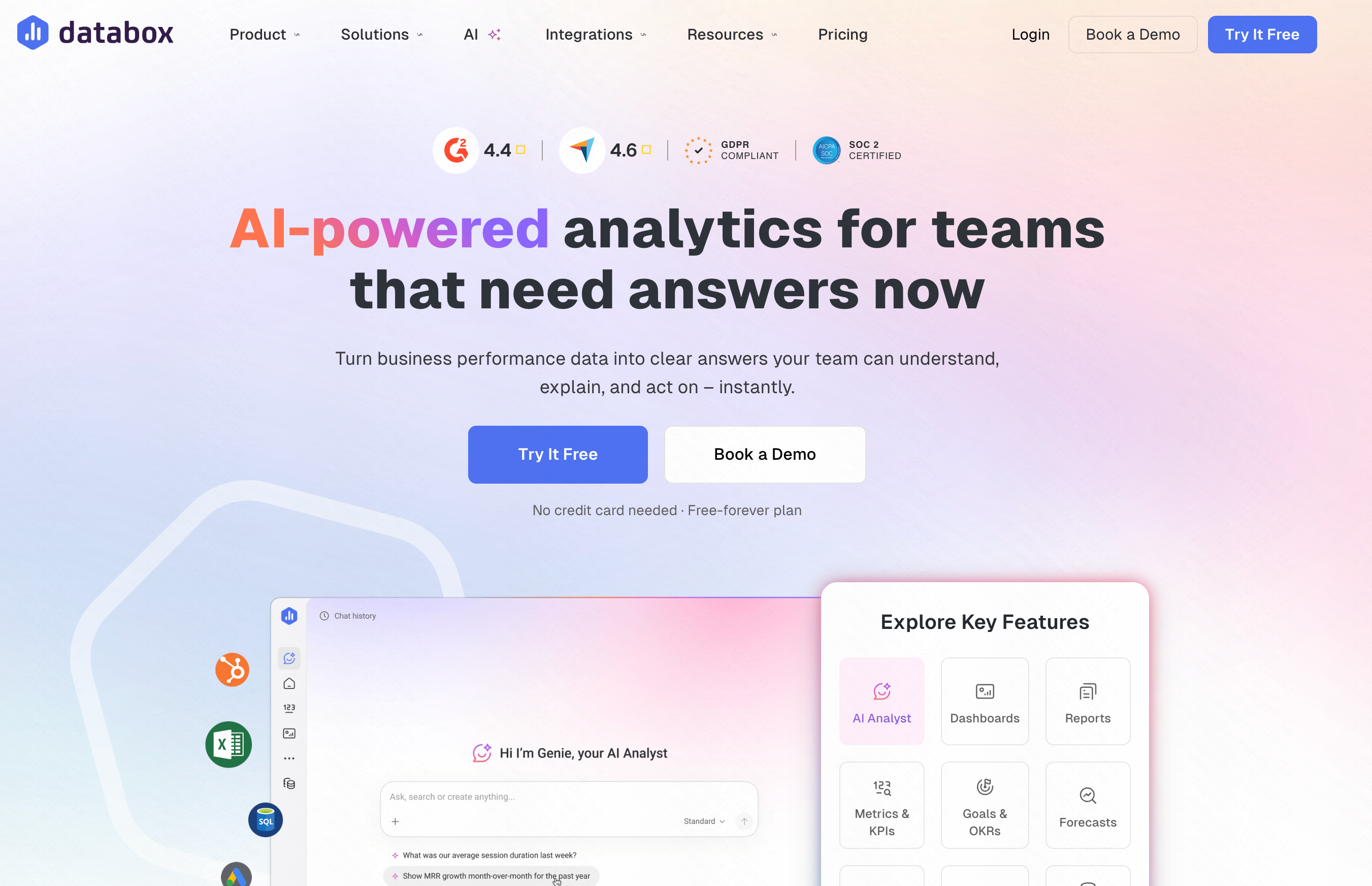 Databox KPI reporting and performance tracking tool for marketing agencies