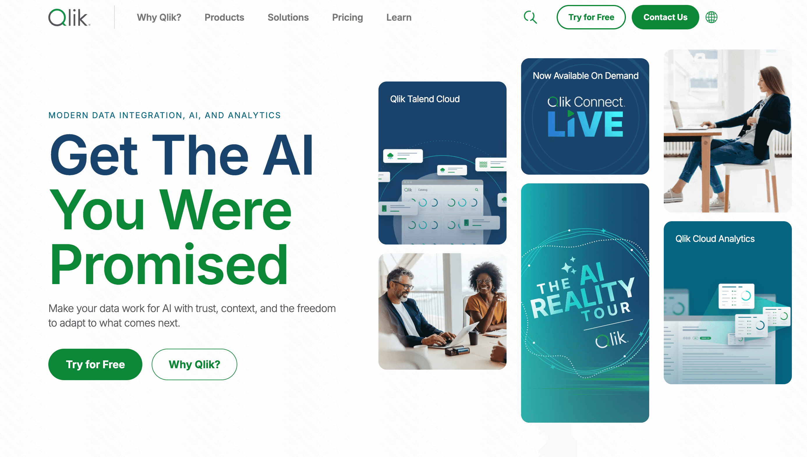 Qlik Sense associative data exploration platform with Qlik Insight Bot
