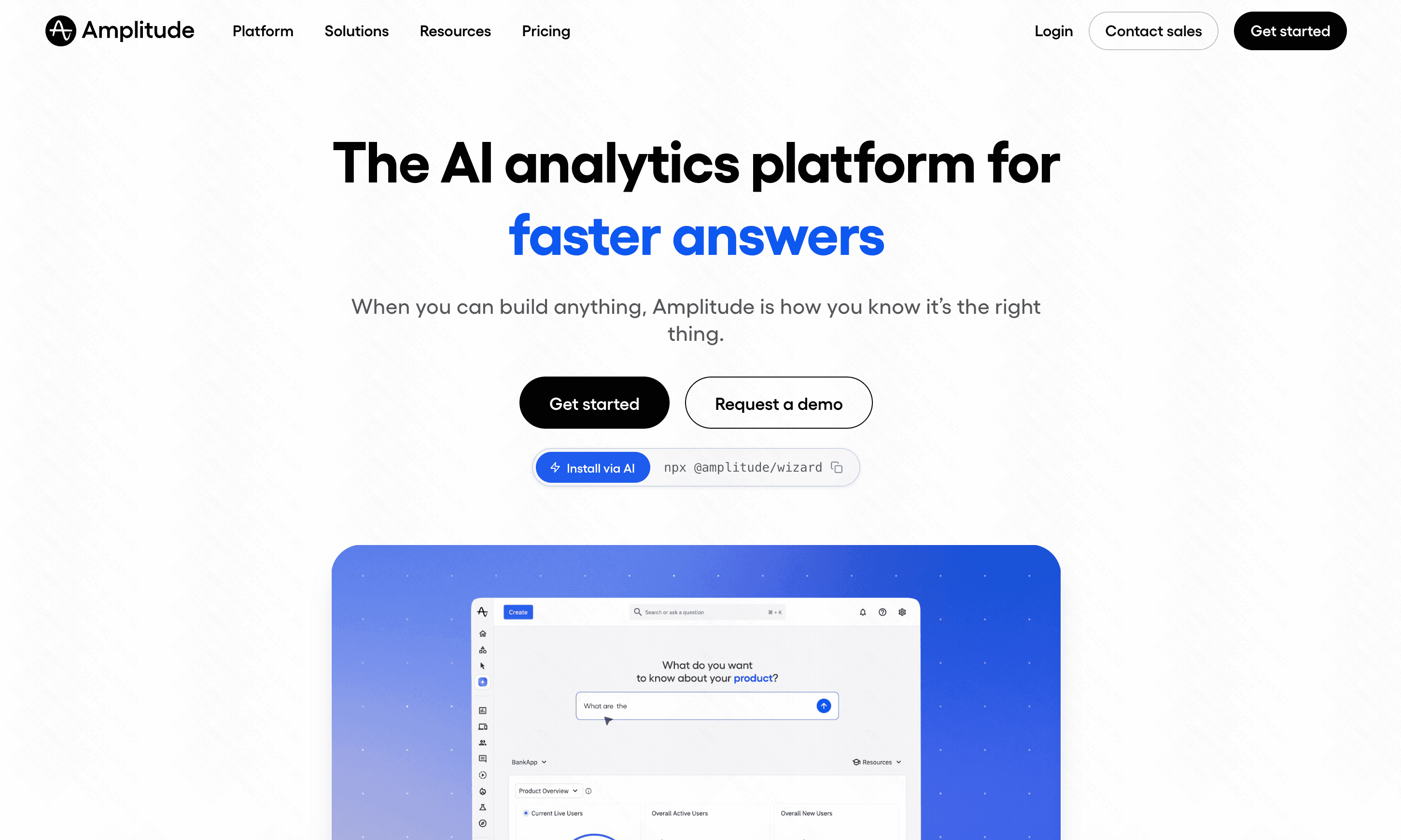 Amplitude product analytics AI anomaly detection interface