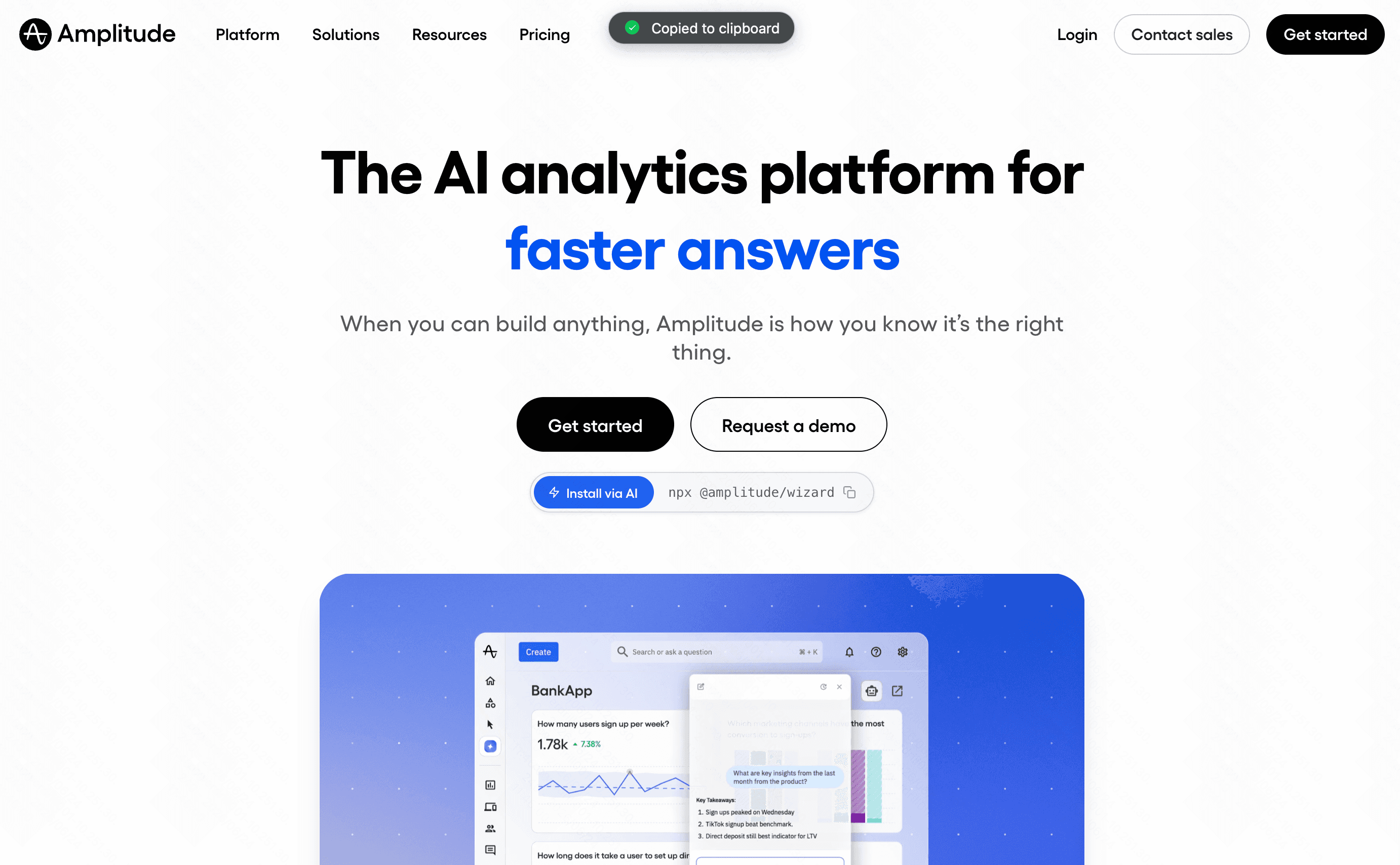 Amplitude behavioral analytics showing user journey mapping and predictive cohorts