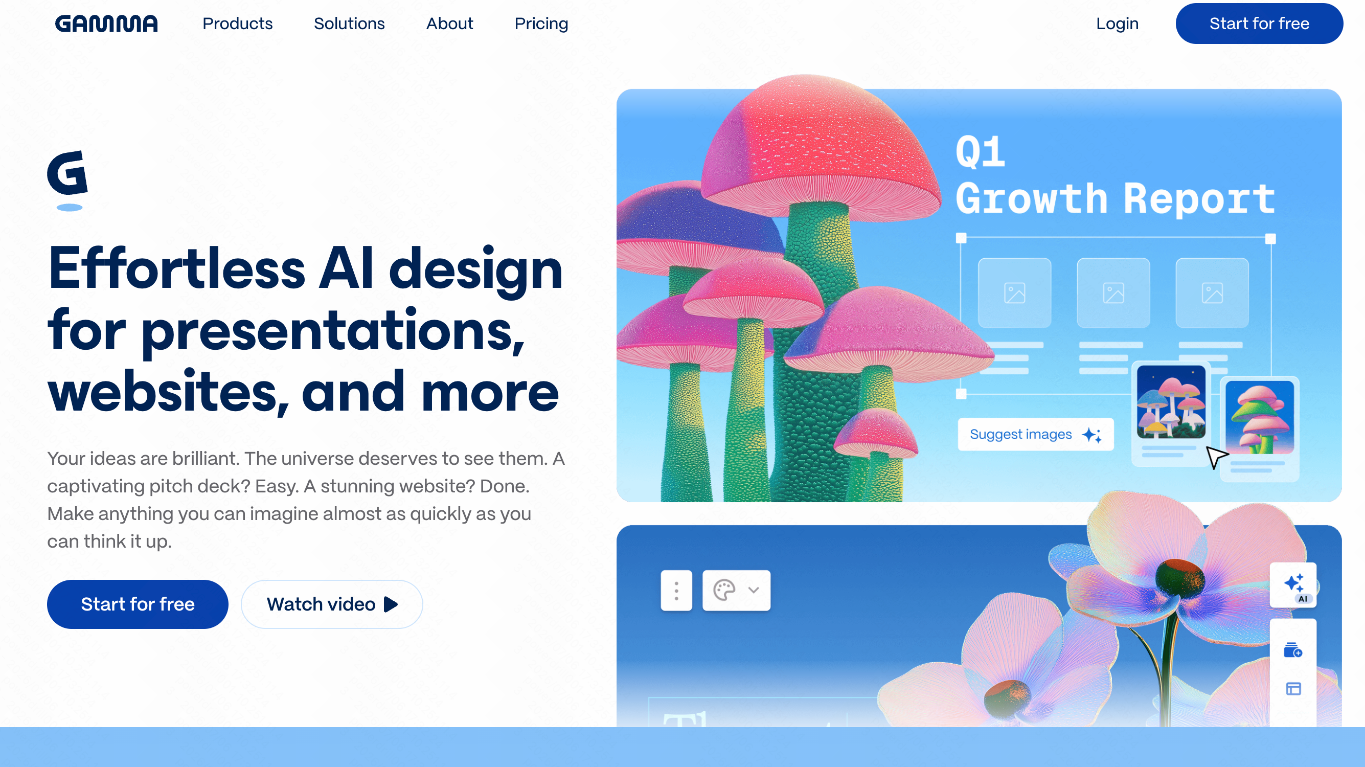 Gamma converting text and markdown into a polished presentation deck