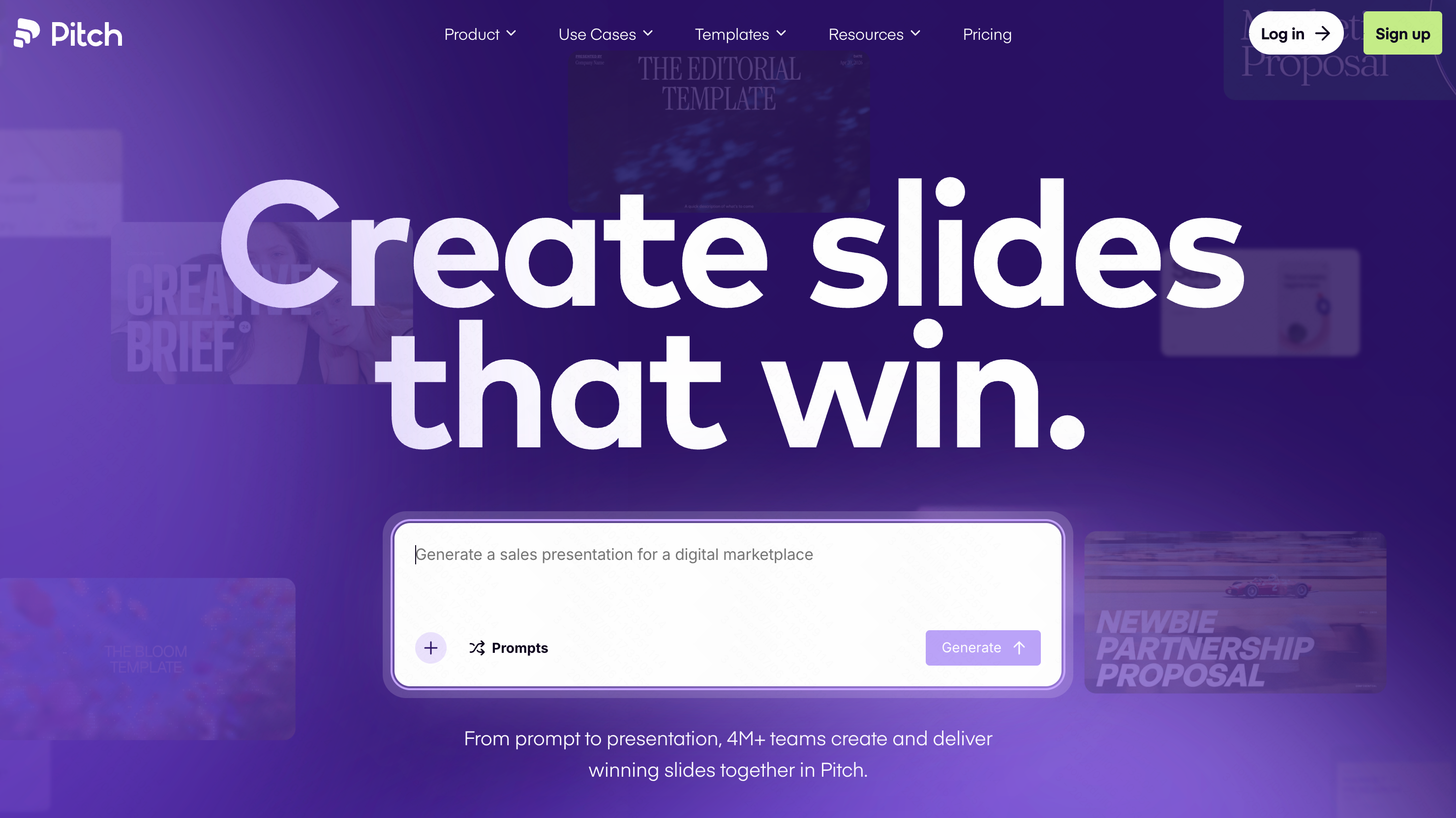 Pitch collaborative presentation software with real-time team editing