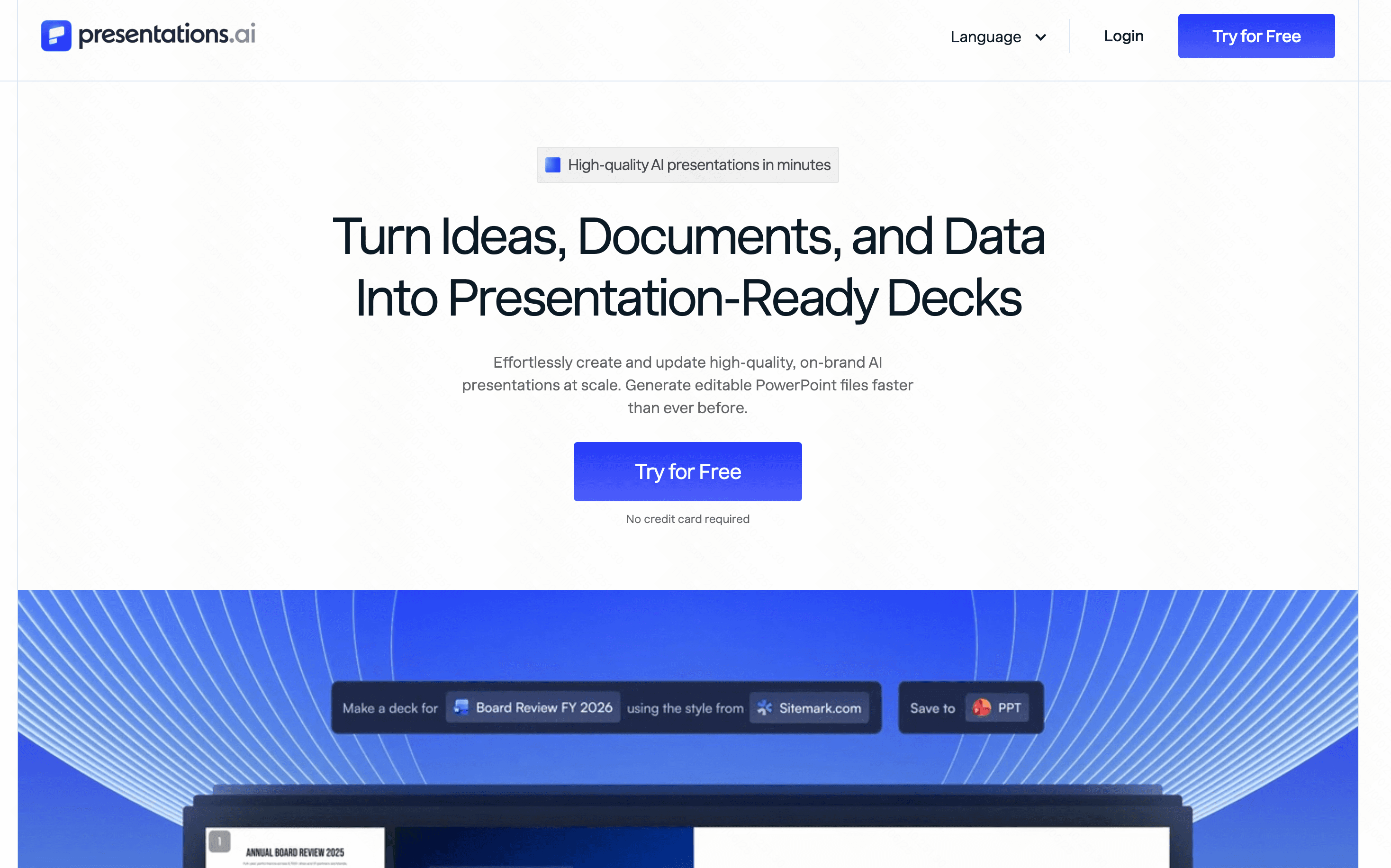 Prezentation AI enterprise deck builder enforcing corporate brand guidelines