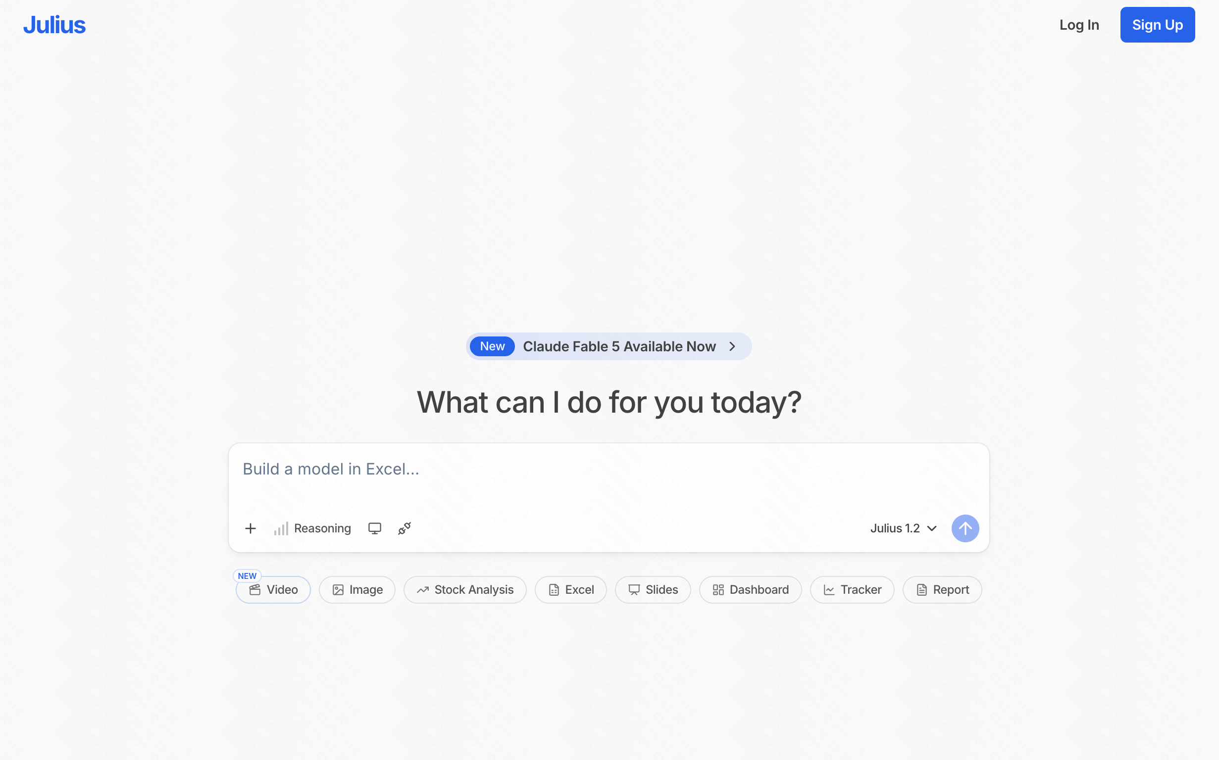 Julius AI data scientist chat interface with Python-based spreadsheet analysis