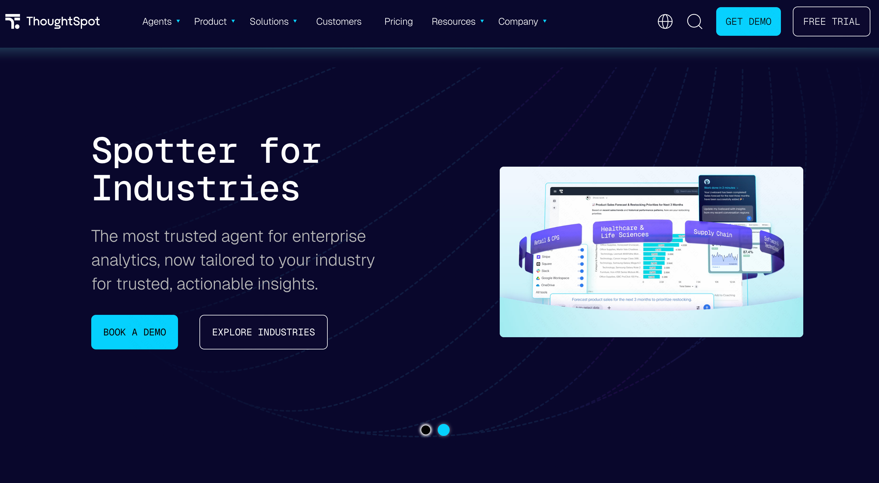 ThoughtSpot search-driven analytics platform for exploring SaaS data