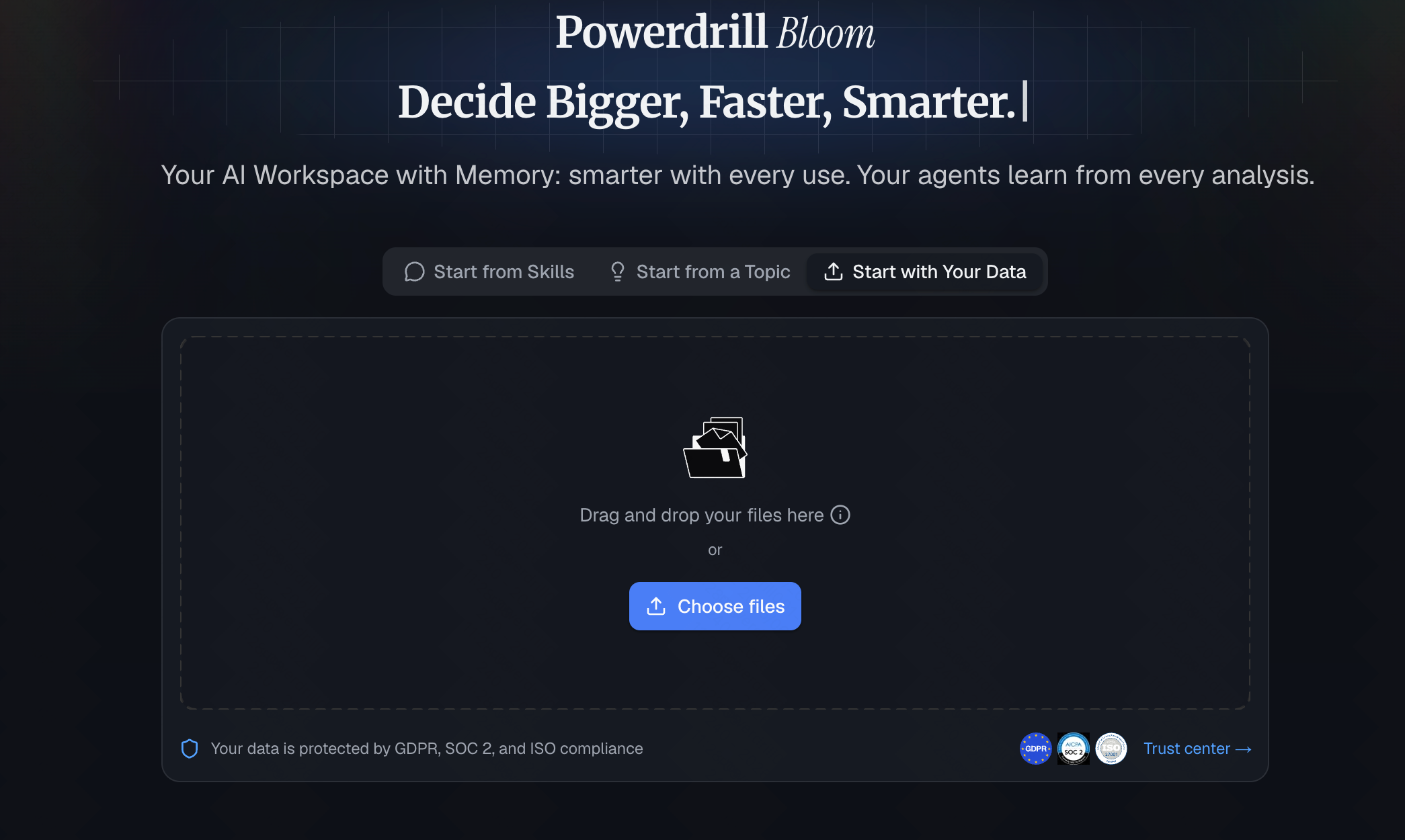 Powerdrill Bloom natural language business intelligence platform interface