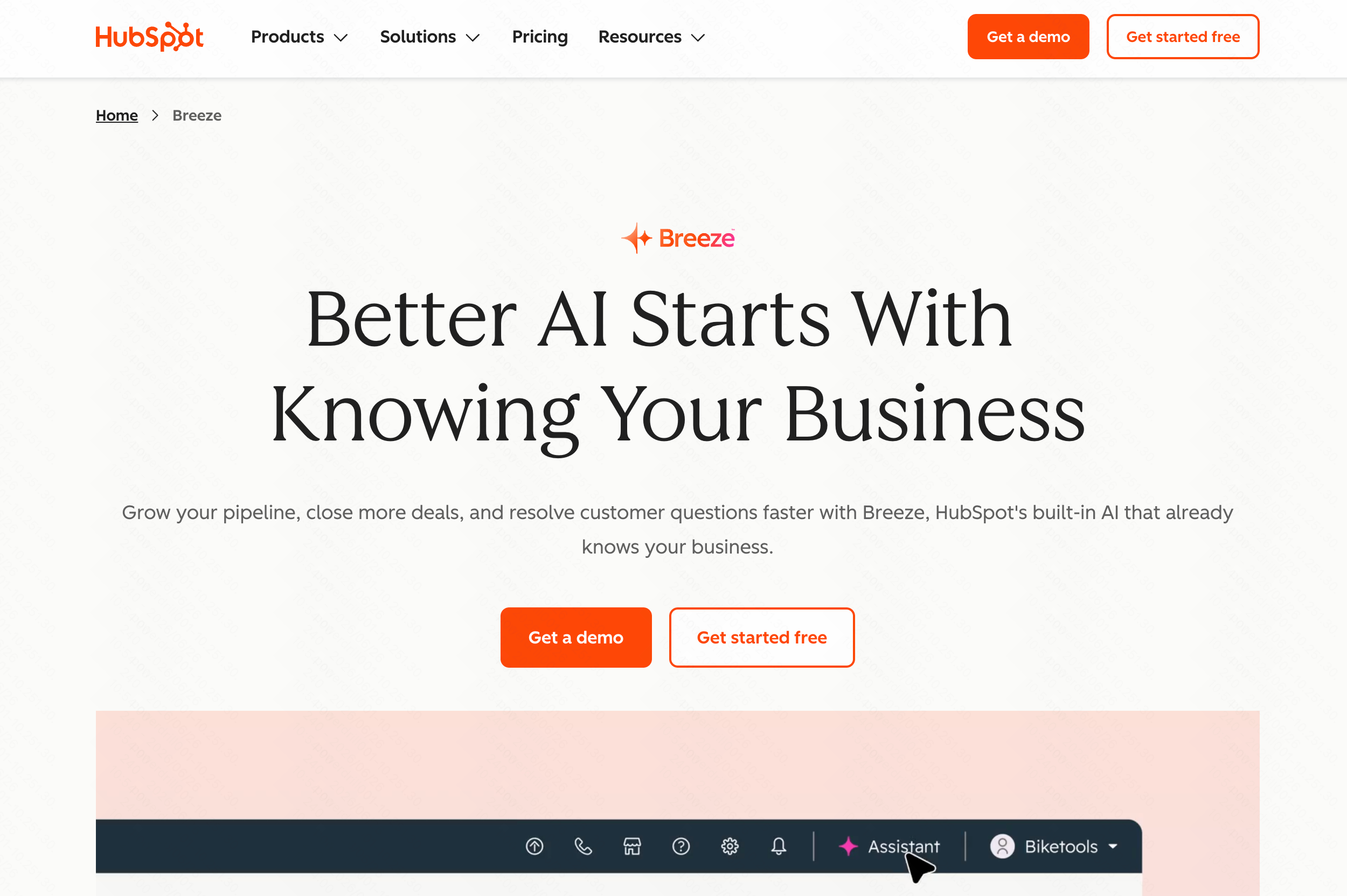 HubSpot Breeze AI CRM intelligence dashboard