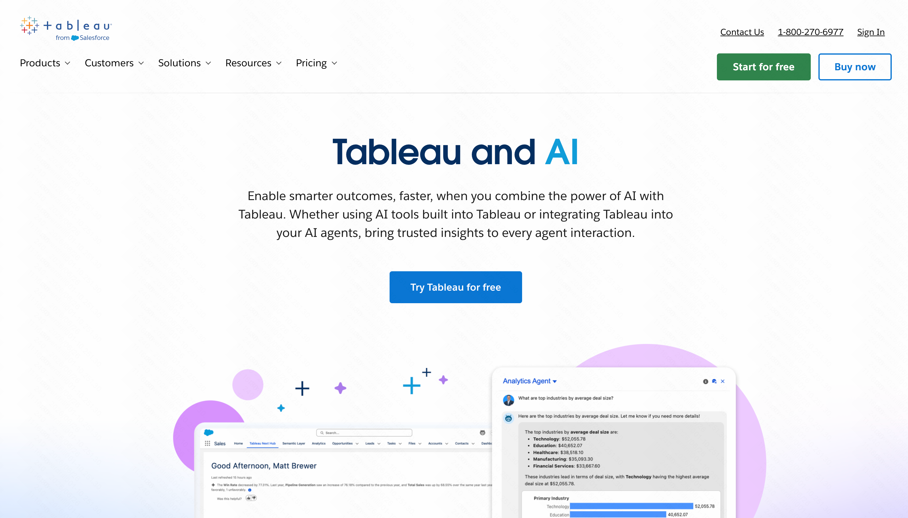 Tableau AI data visualization and analytics platform