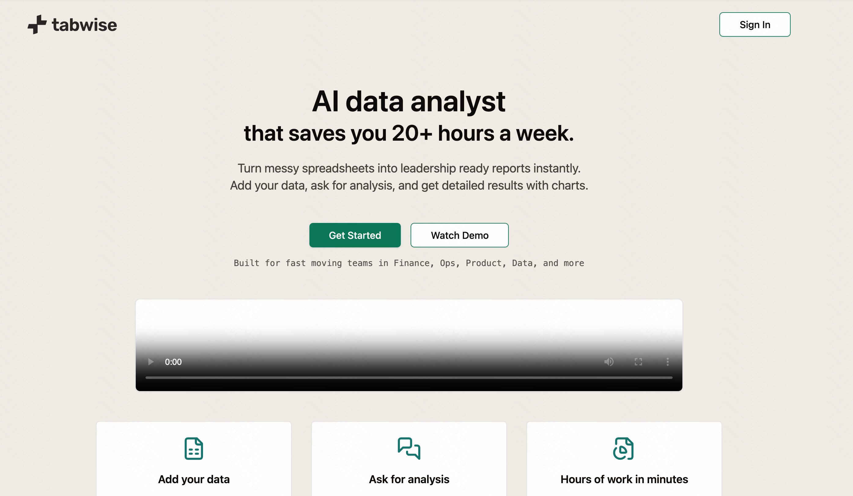 Tabwise AI text-to-formula generator for Google Sheets