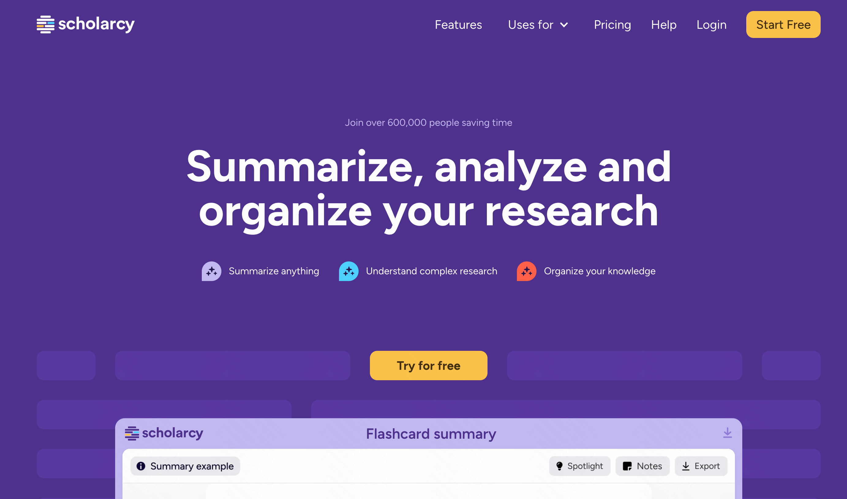 Scholarcy tool summarizing academic papers into flashcards