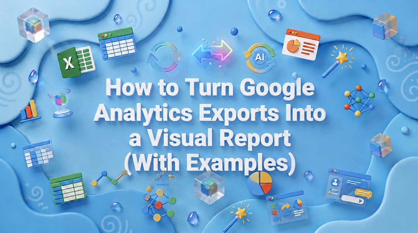 Google Analytics 내보내기 데이터를 시각적 보고서로 변환하는 방법 (예시 포함)