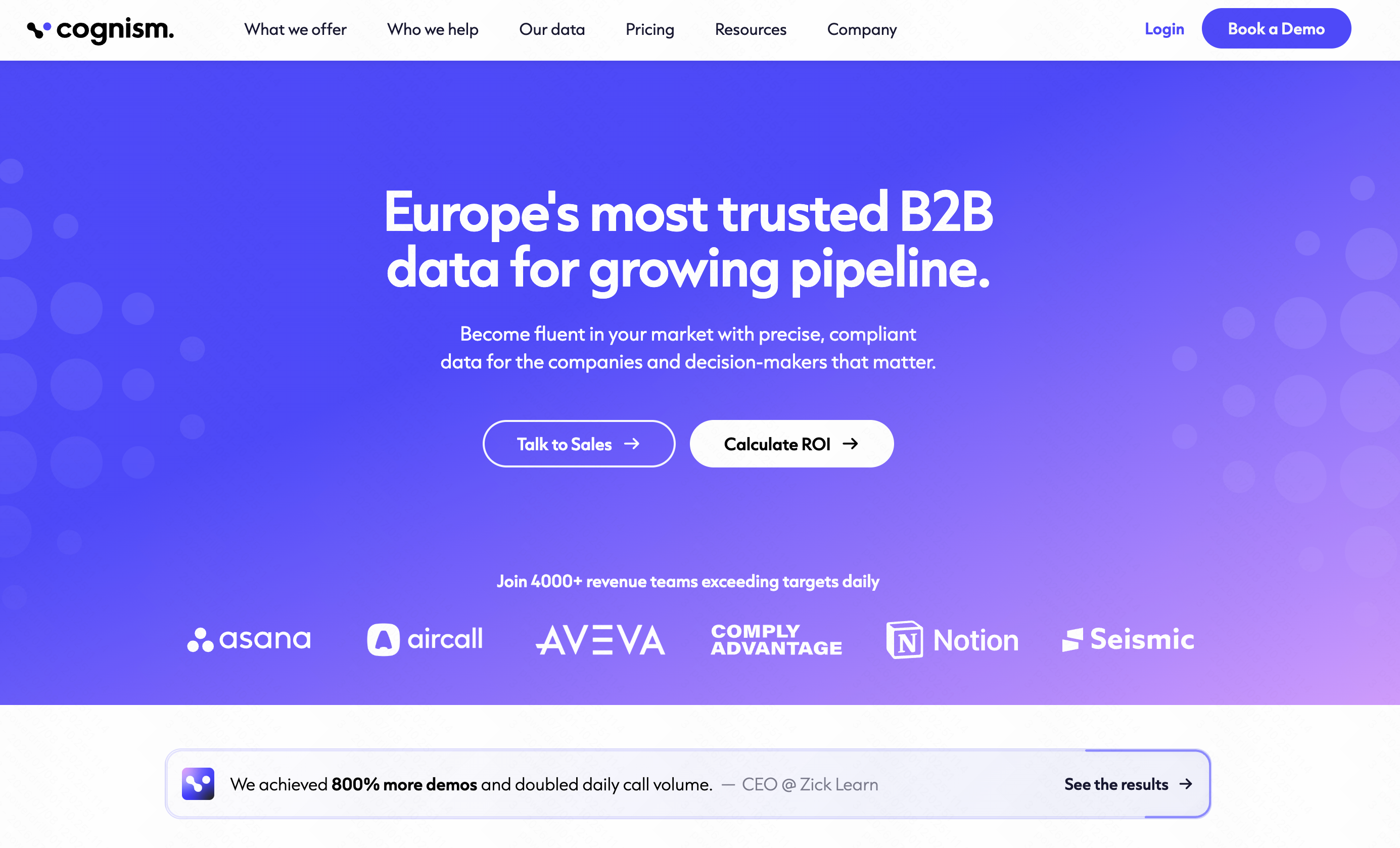 Cognism AI-verified sales intelligence and trigger alerts