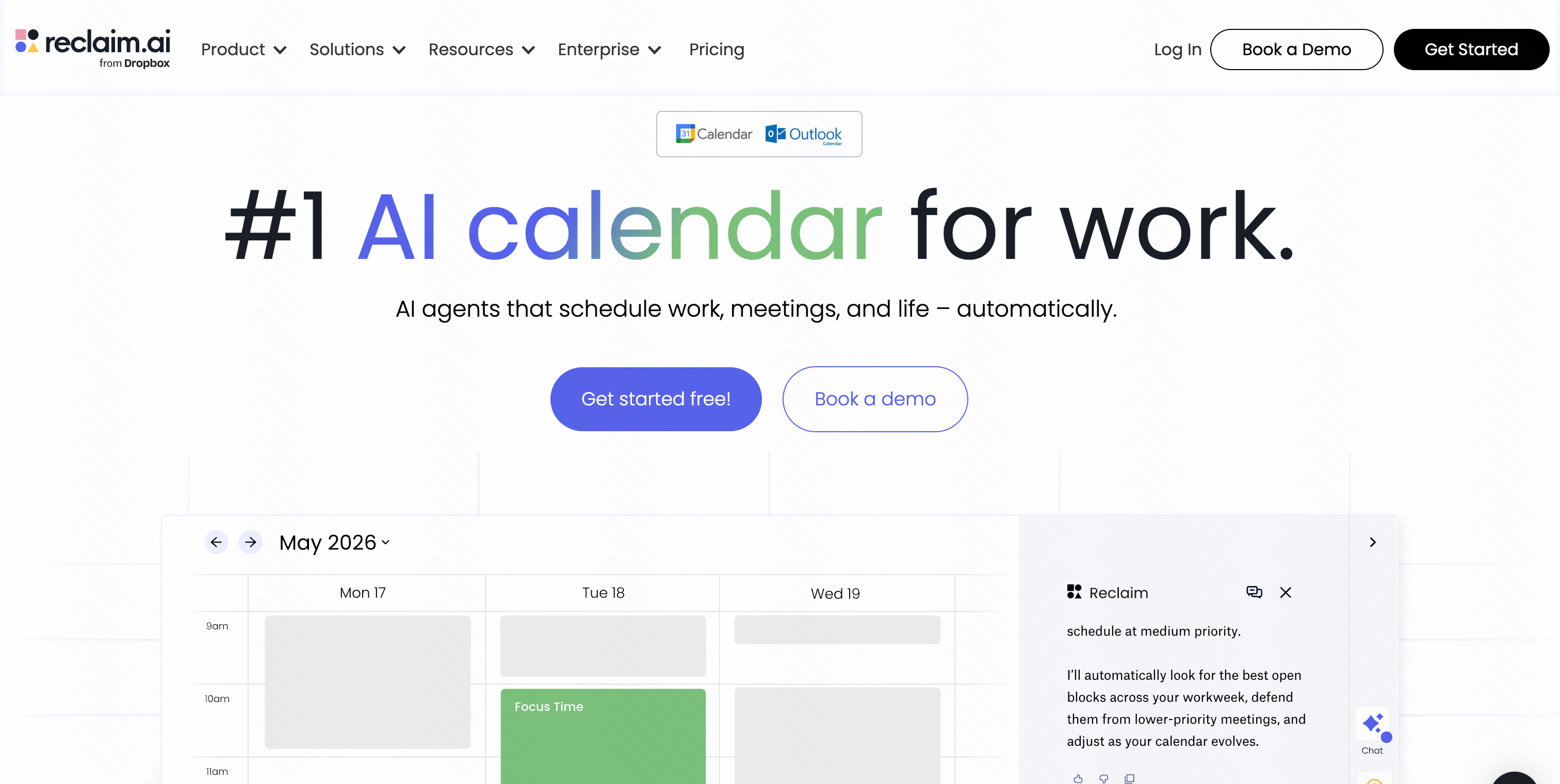 Reclaim.ai AI scheduling for QBR preparation time