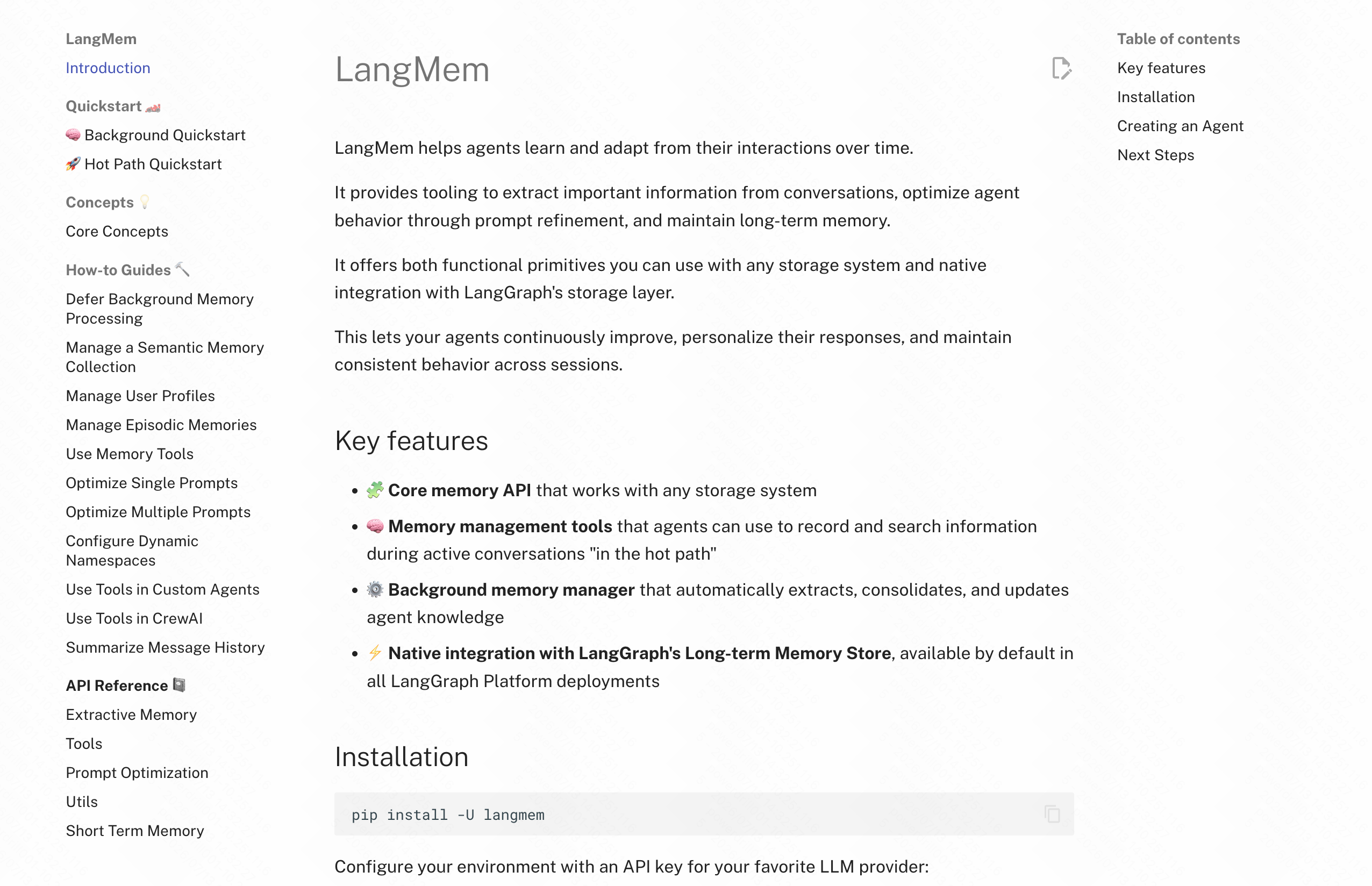 LangMem memory SDK for LangChain agents