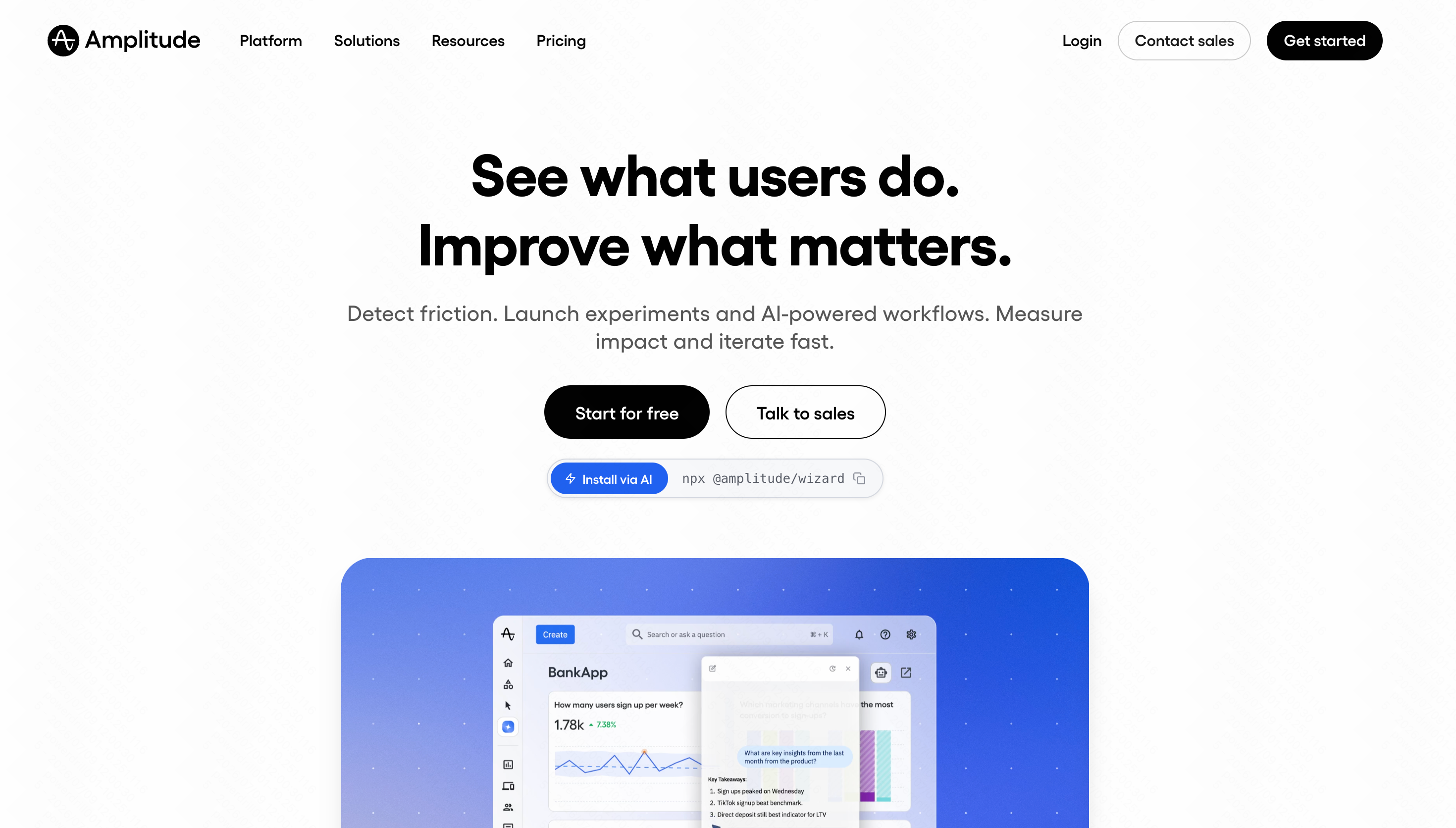 Amplitude AI digital analytics platform