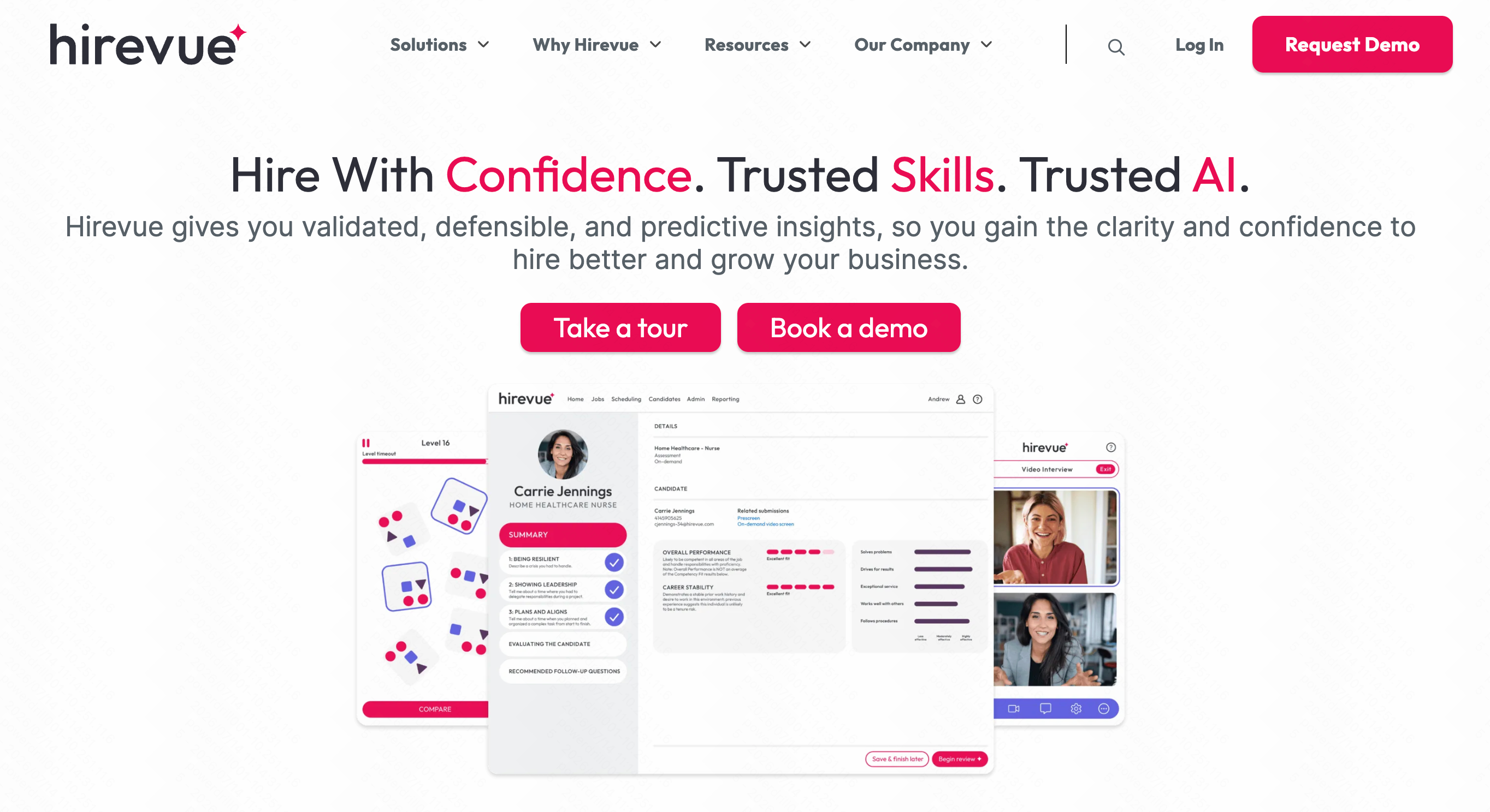 HireVue AI video interviewing platform