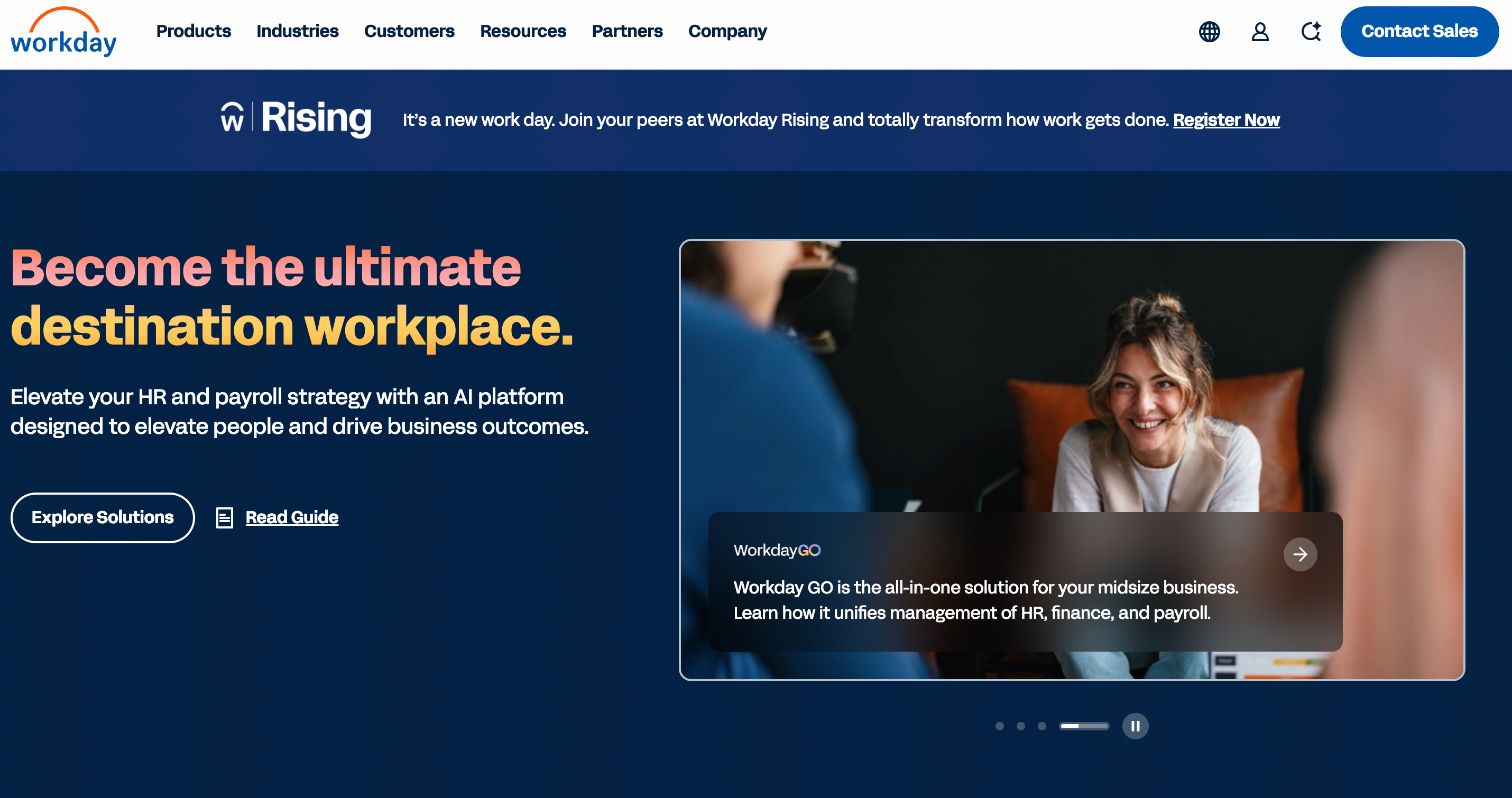 Workday AI HR management dashboard