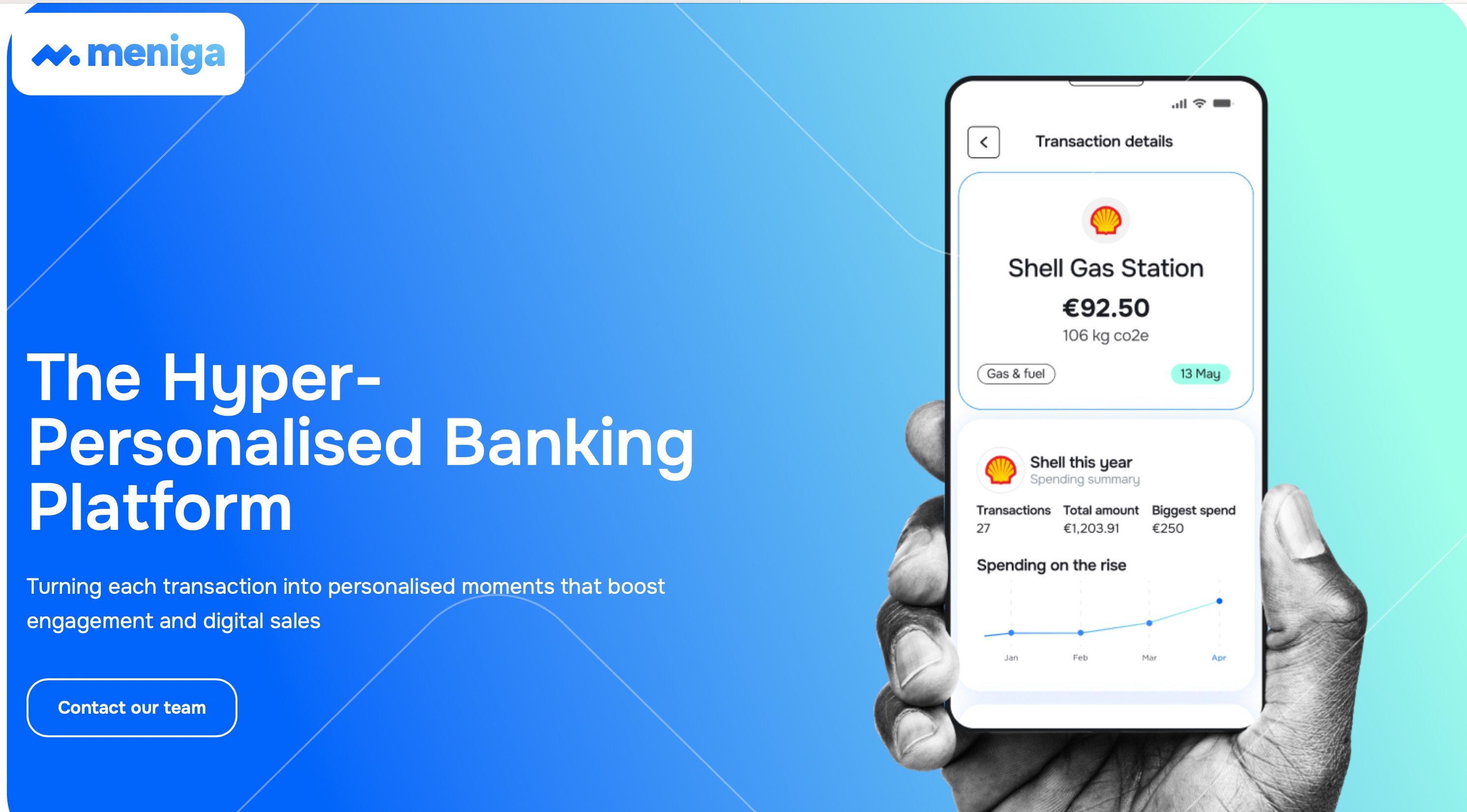 Meniga cash flow forecasting platform