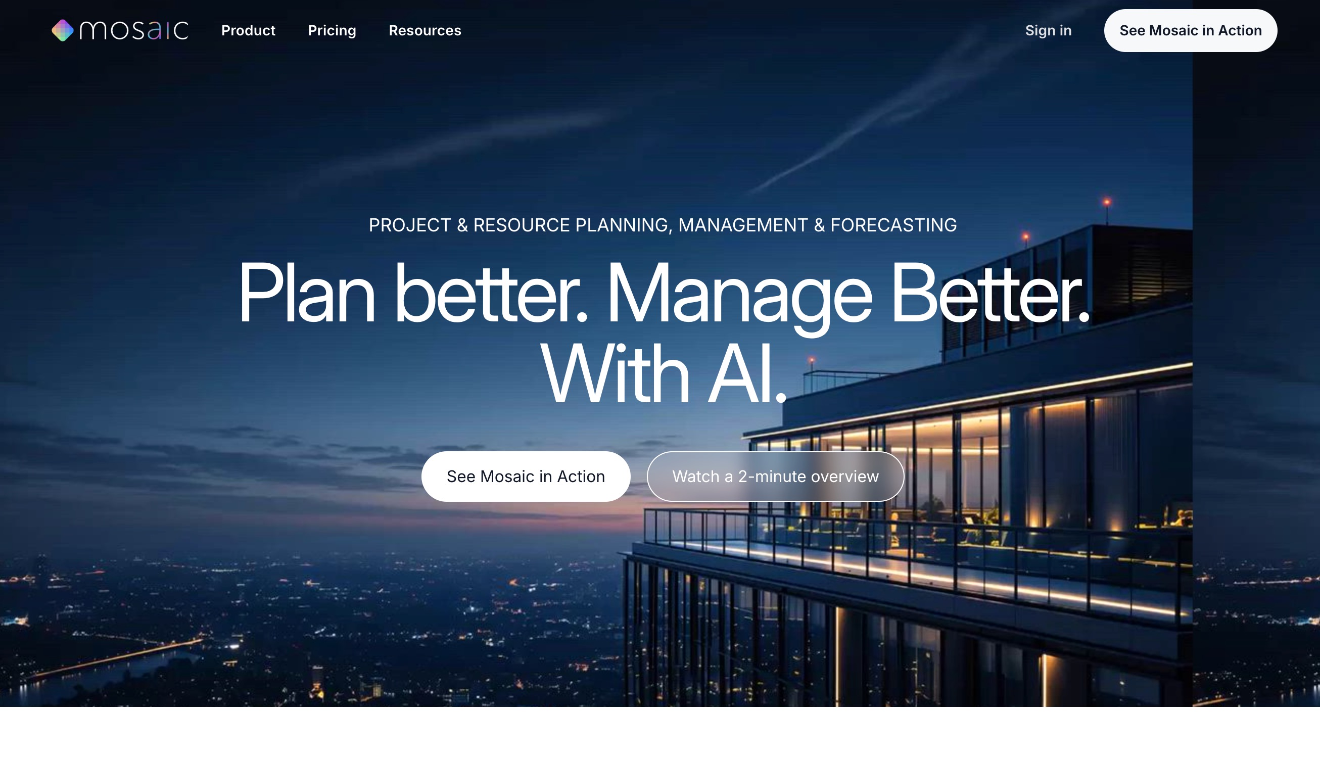 Mosaic strategic finance platform
