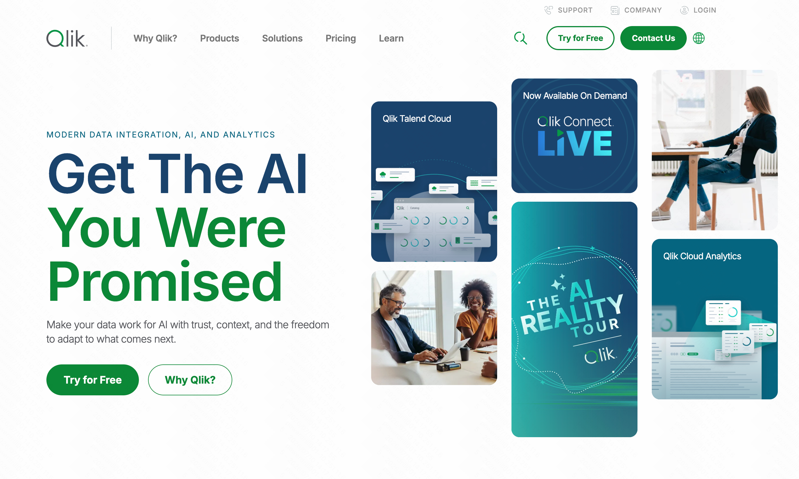 Qlik Sense AI associative analytics