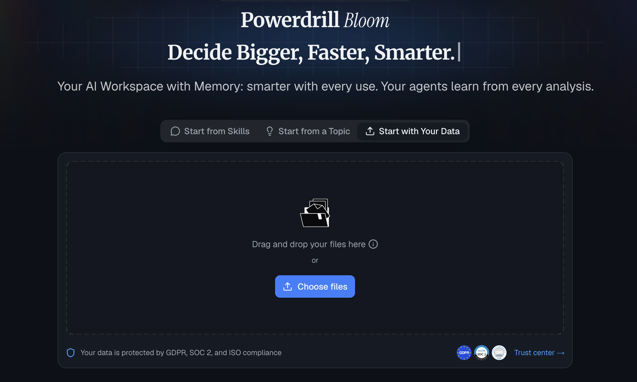 Powerdrill Bloom AI data storytelling interface