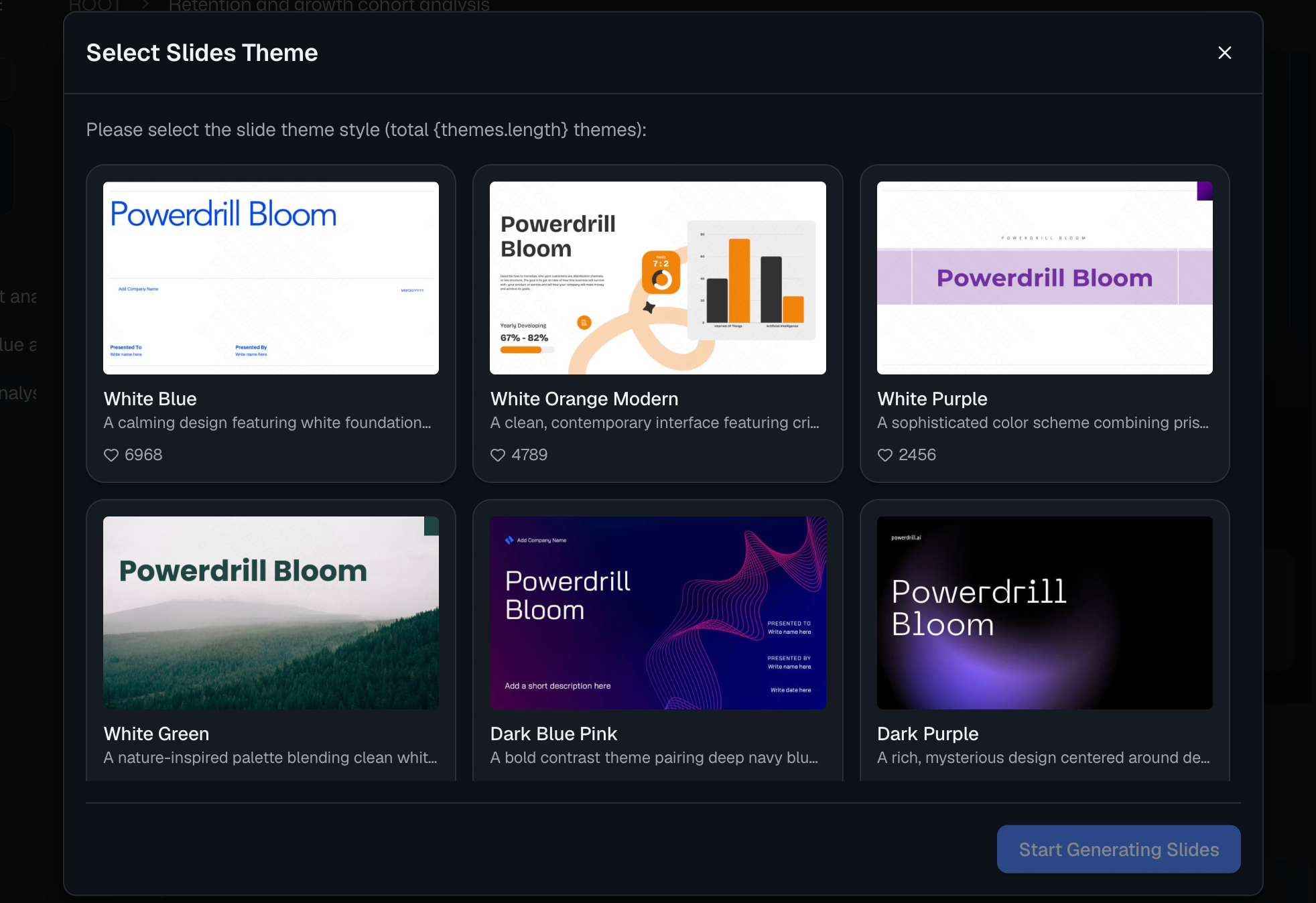 Export cohort charts and reports in one click