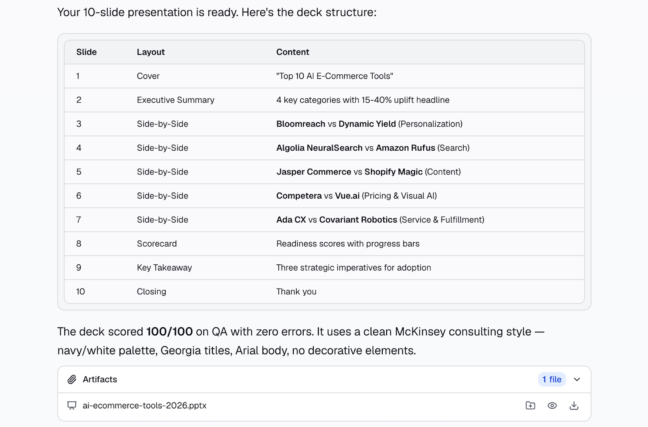 Bloom Step 3 - AI executes the workflow automatically
