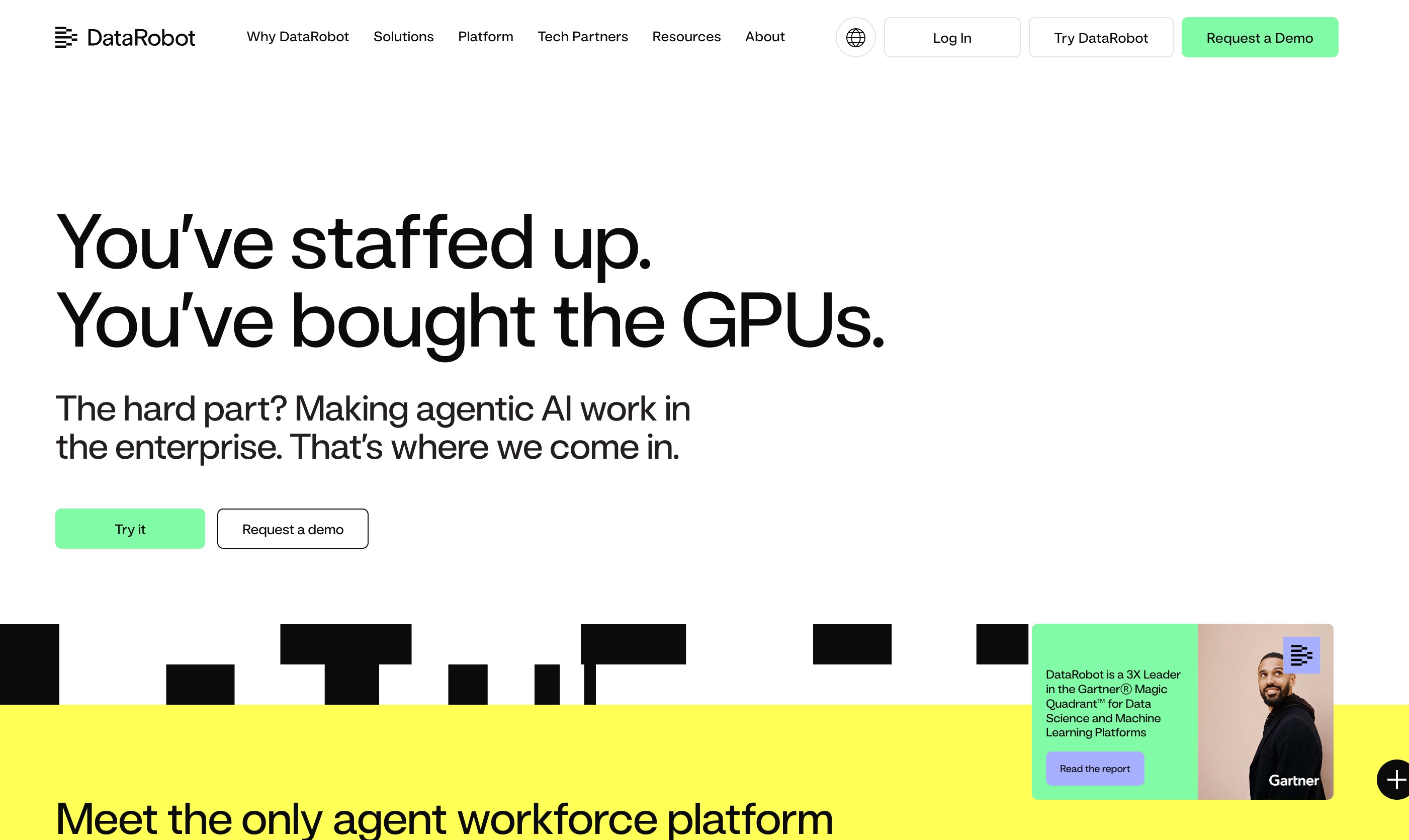 DataRobot AI agent for predictive analytics