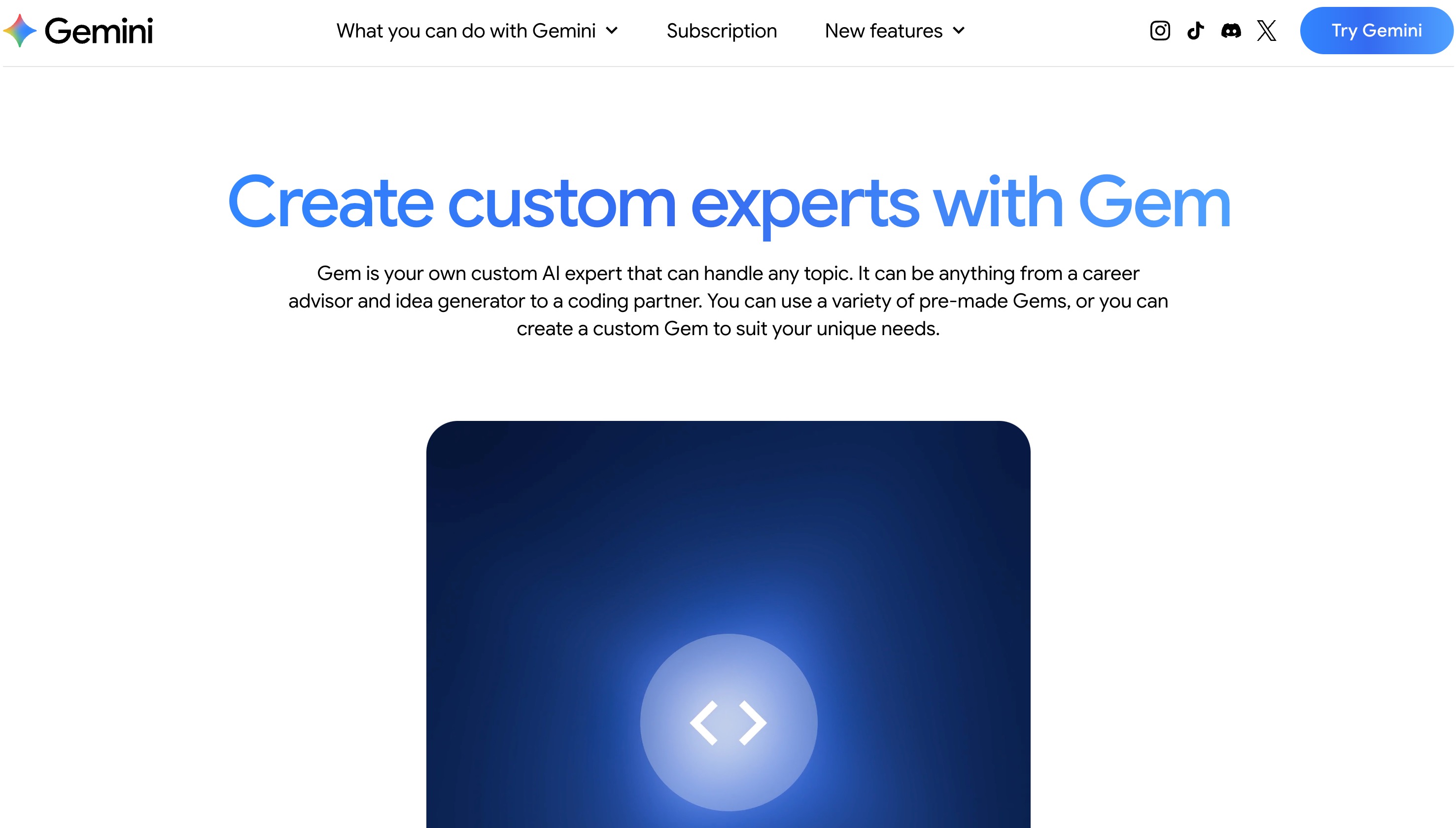Gemini Gems interface
