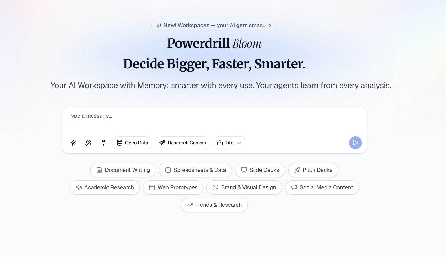 Powerdrill Bloom AI data analysis turning raw data into charts and insights