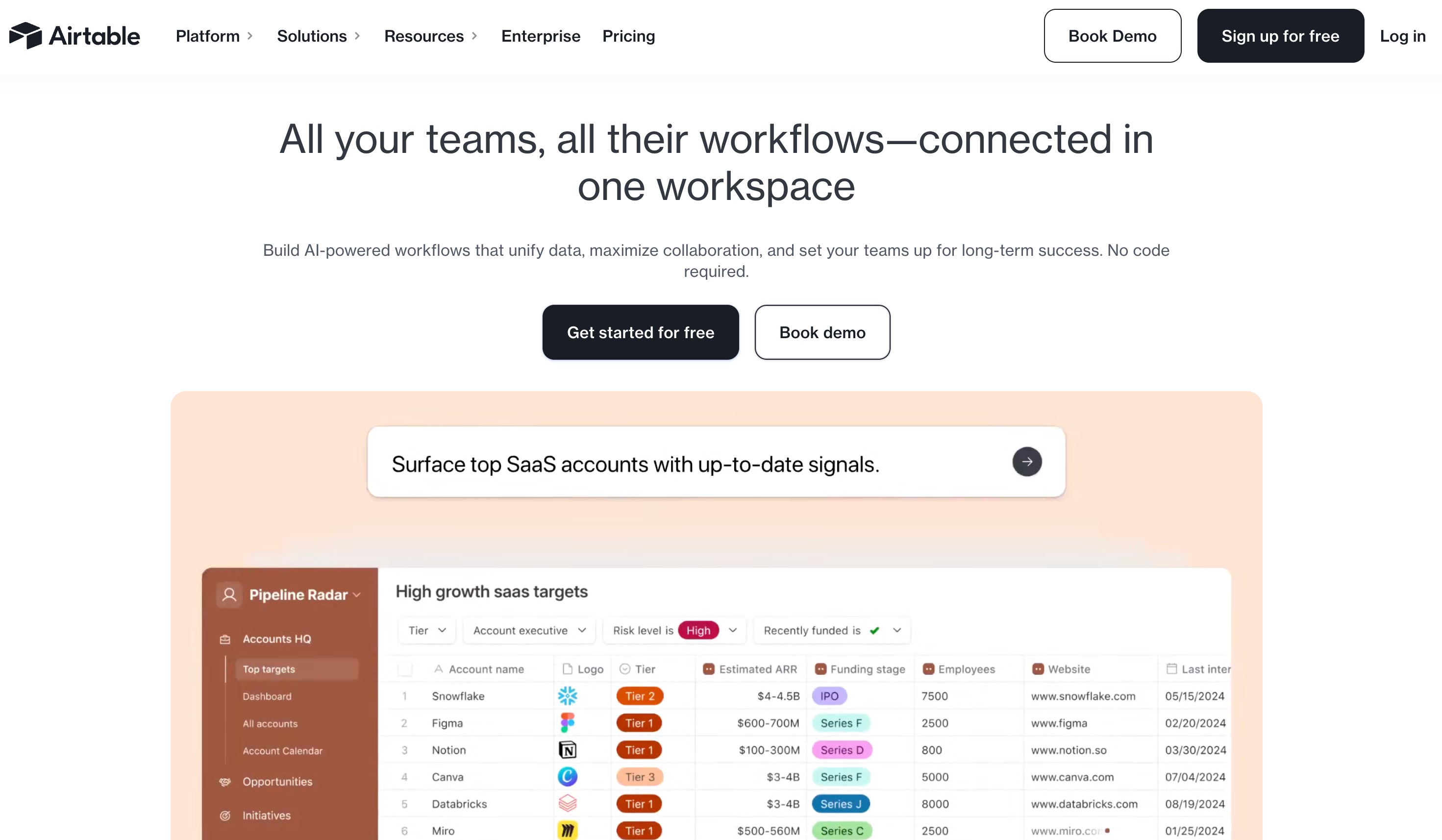 Airtable relational database with generative AI features