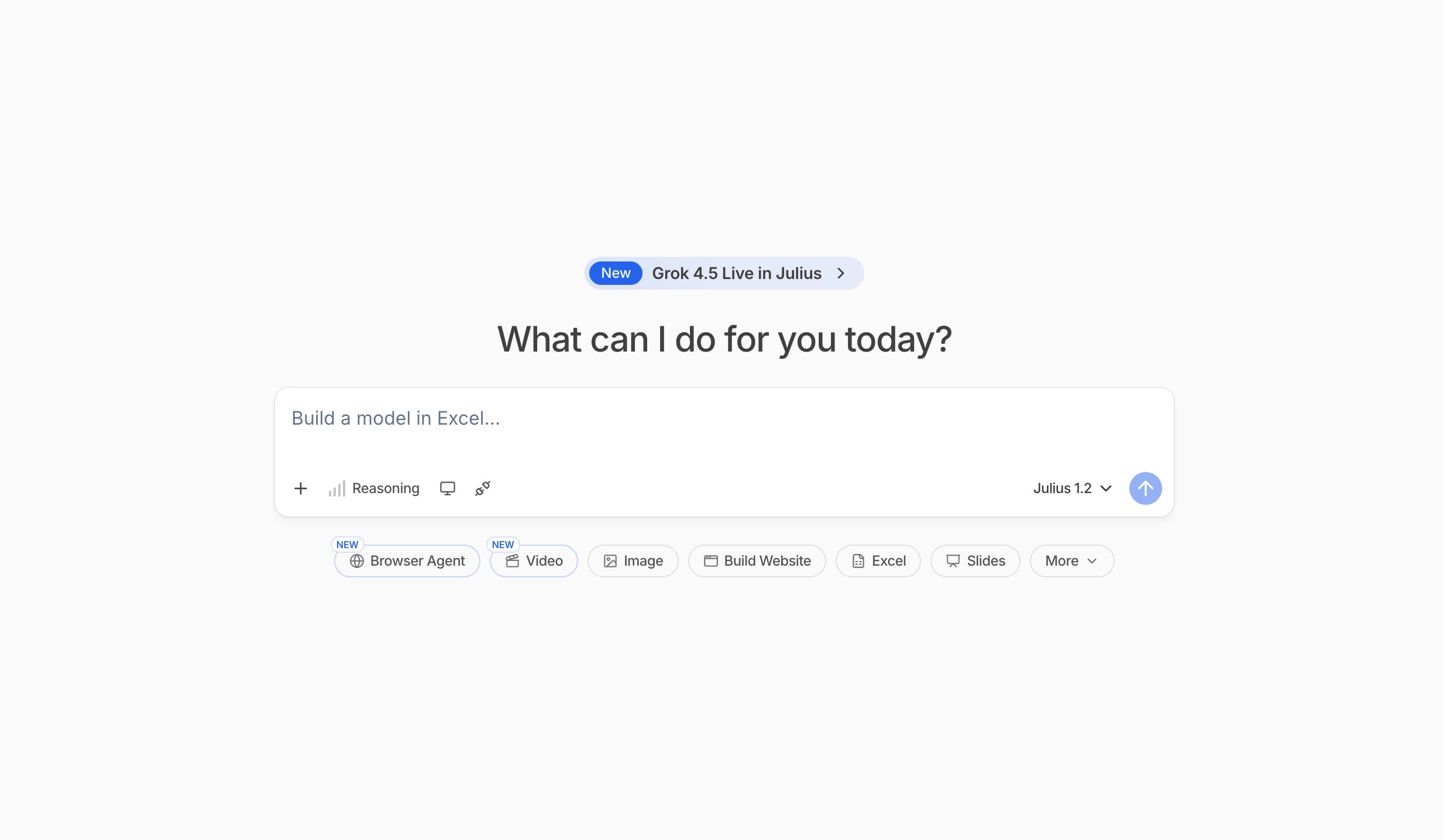 Julius AI data analysis chat interface