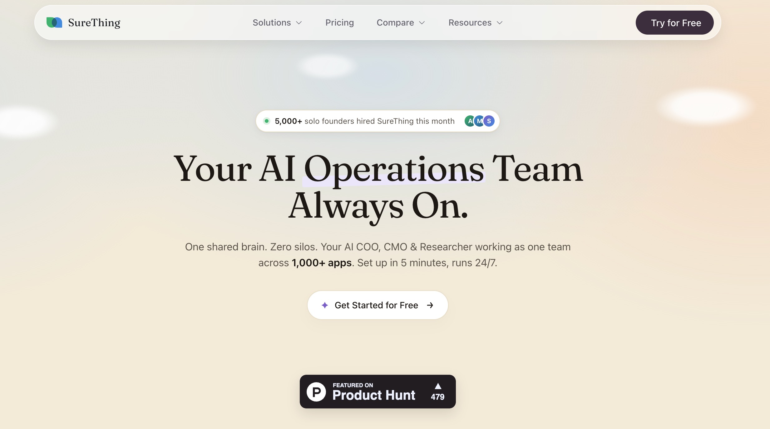 SureThing, a proactive general AI agent for multi-app execution