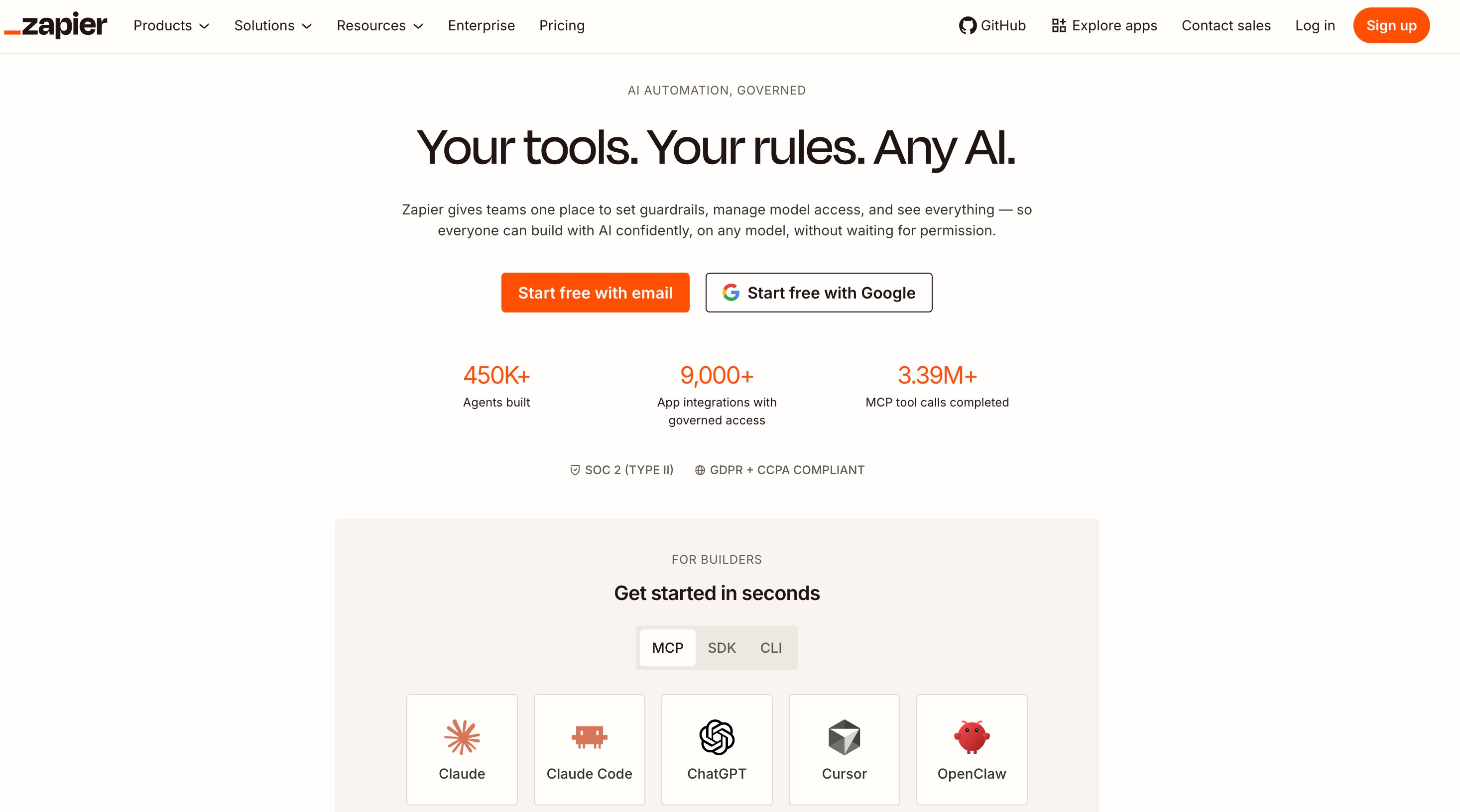 Zapier, an AI automation platform bridging thousands of business apps