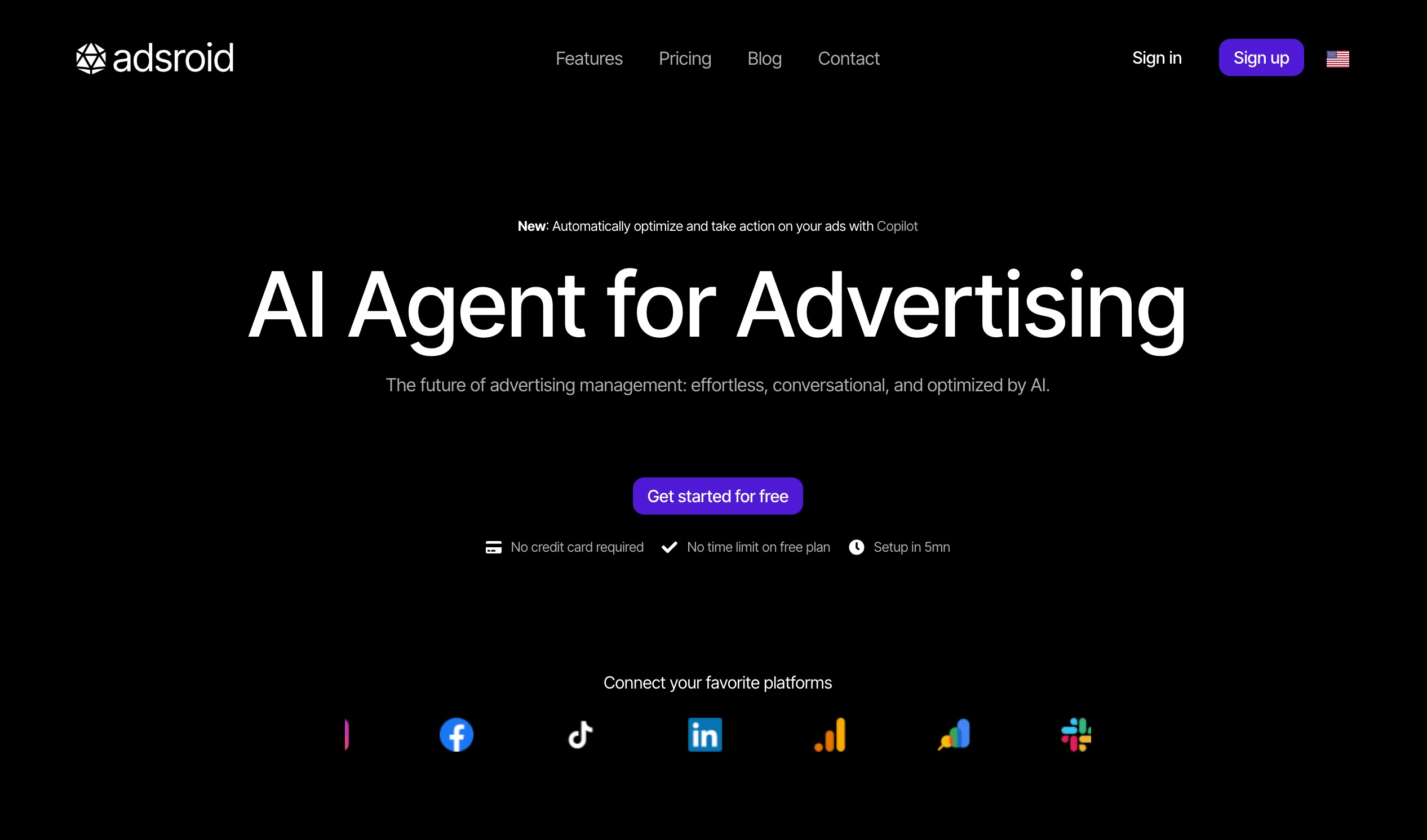 Adsroid, a conversational AI agent for querying ad performance across platforms