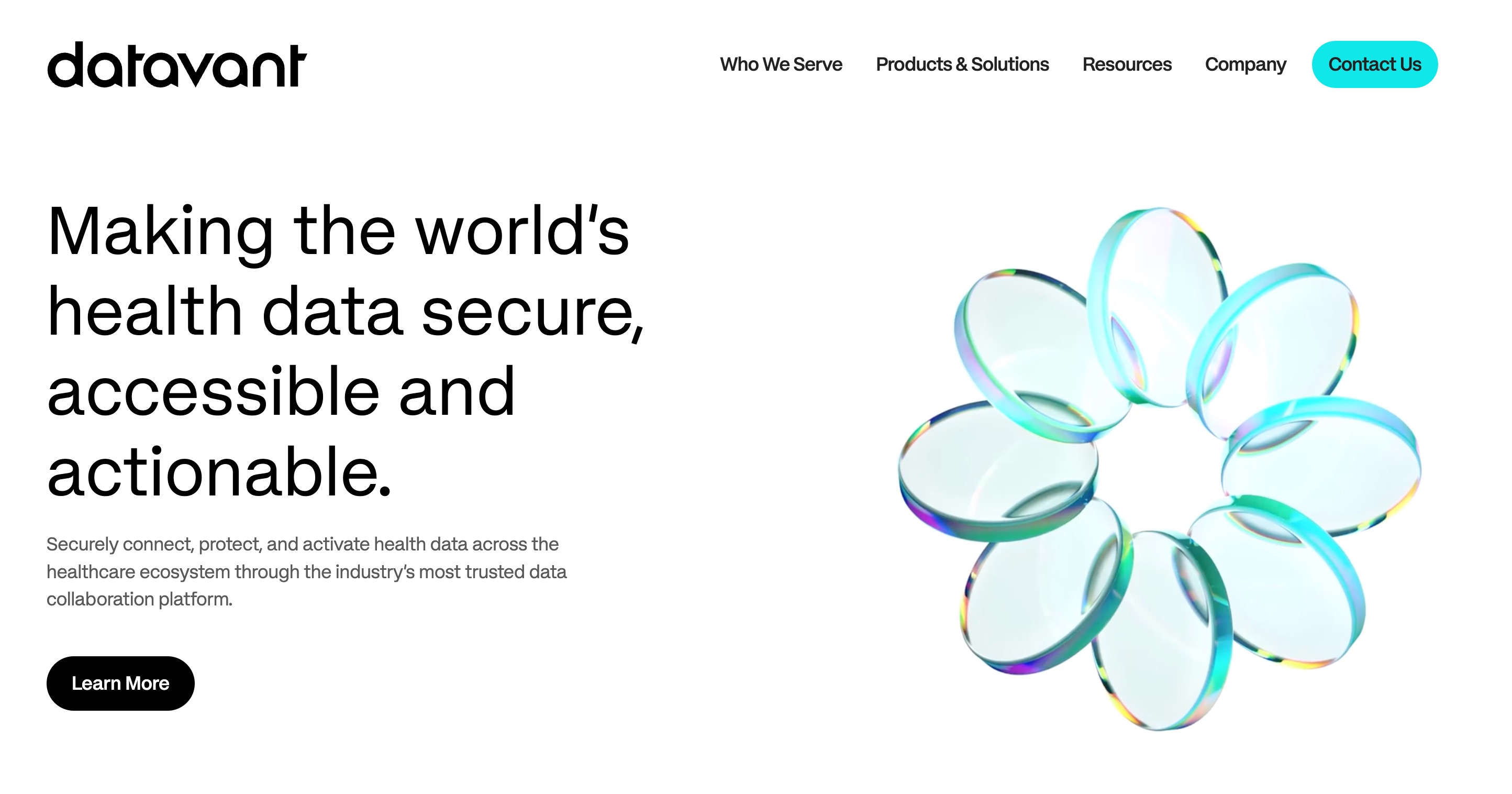 Datavant home page headlined 