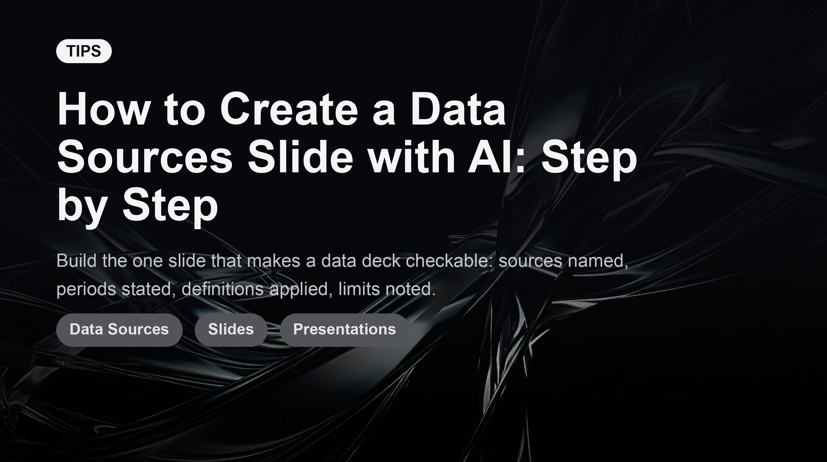 How to Create a Data Sources Slide with AI: Step by Step
