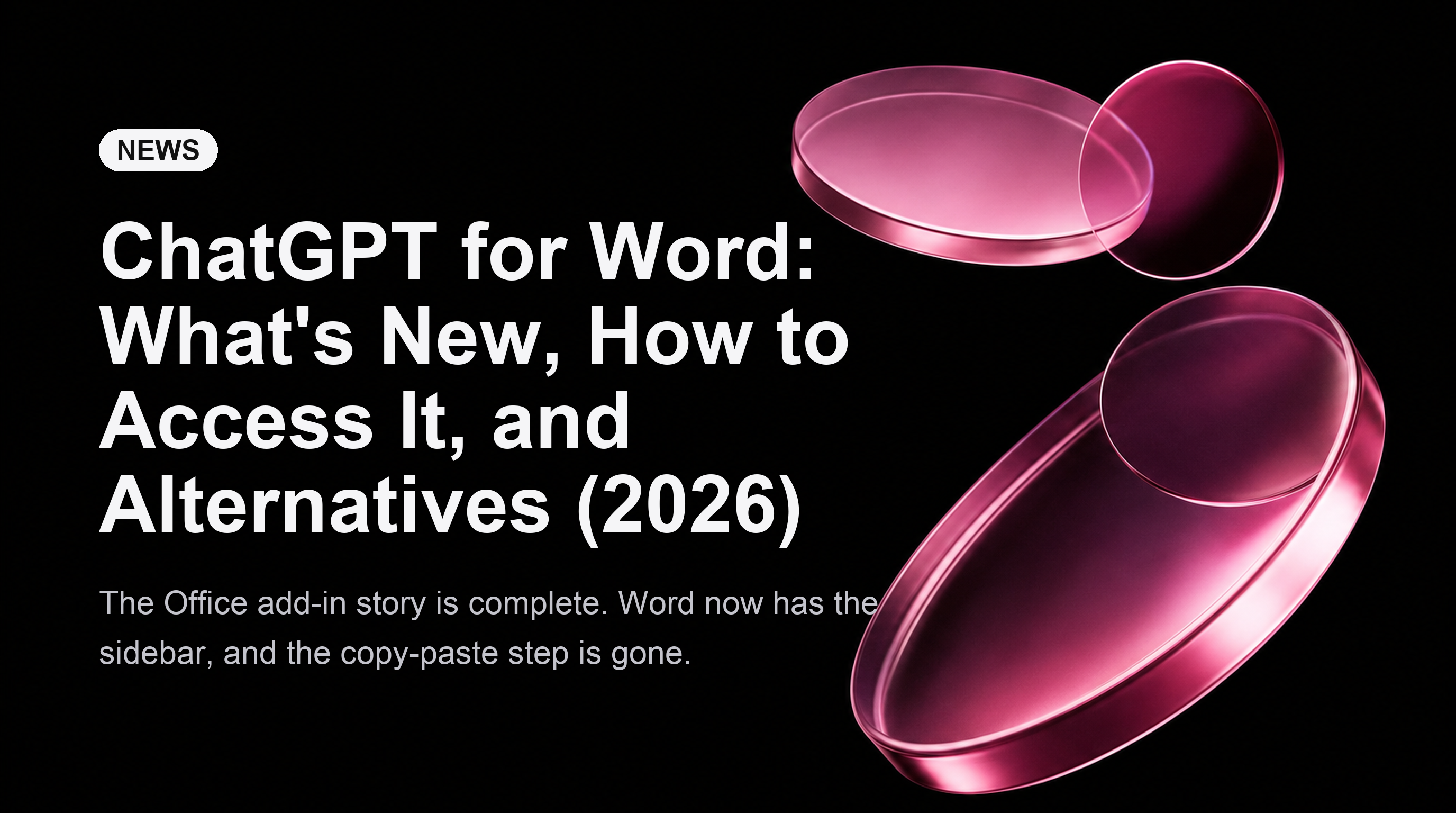 ChatGPT for Word：新功能、如何获取及替代方案 (2026)