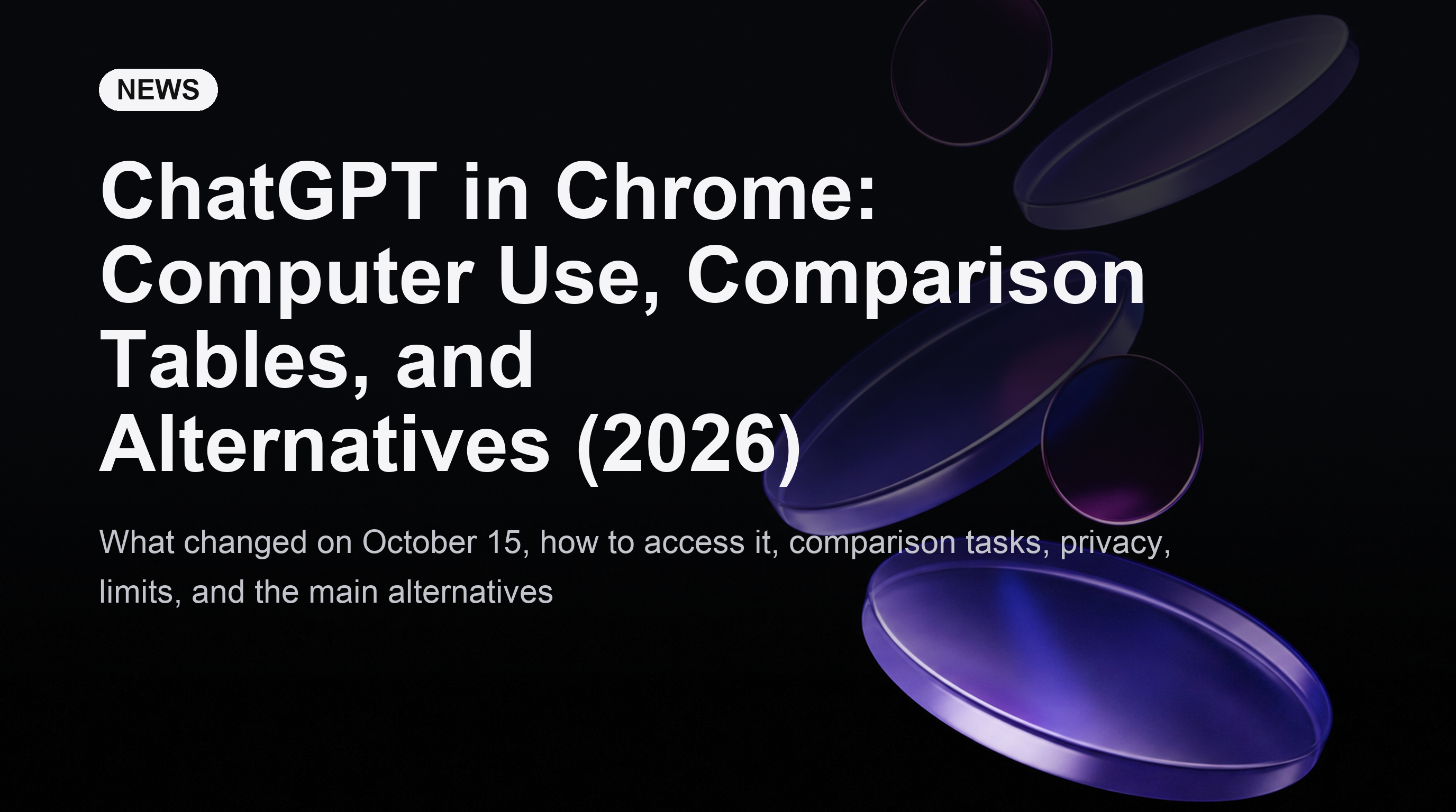 Chrome 中的 ChatGPT：计算机操作、对比表及替代方案 (2026)