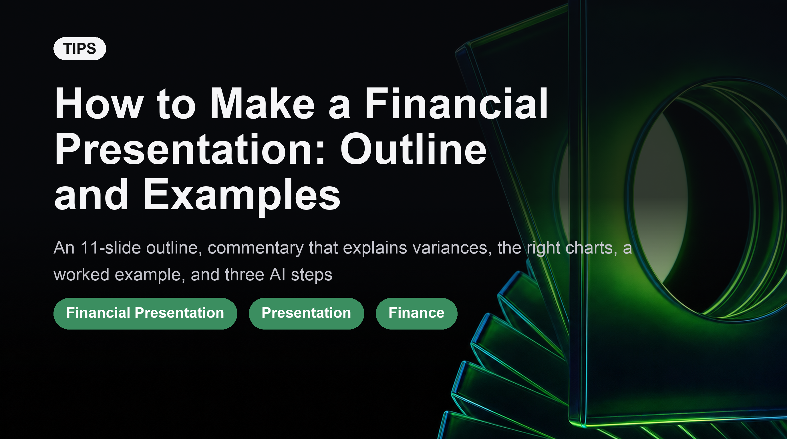 How to Make a Financial Presentation: Outline and Examples