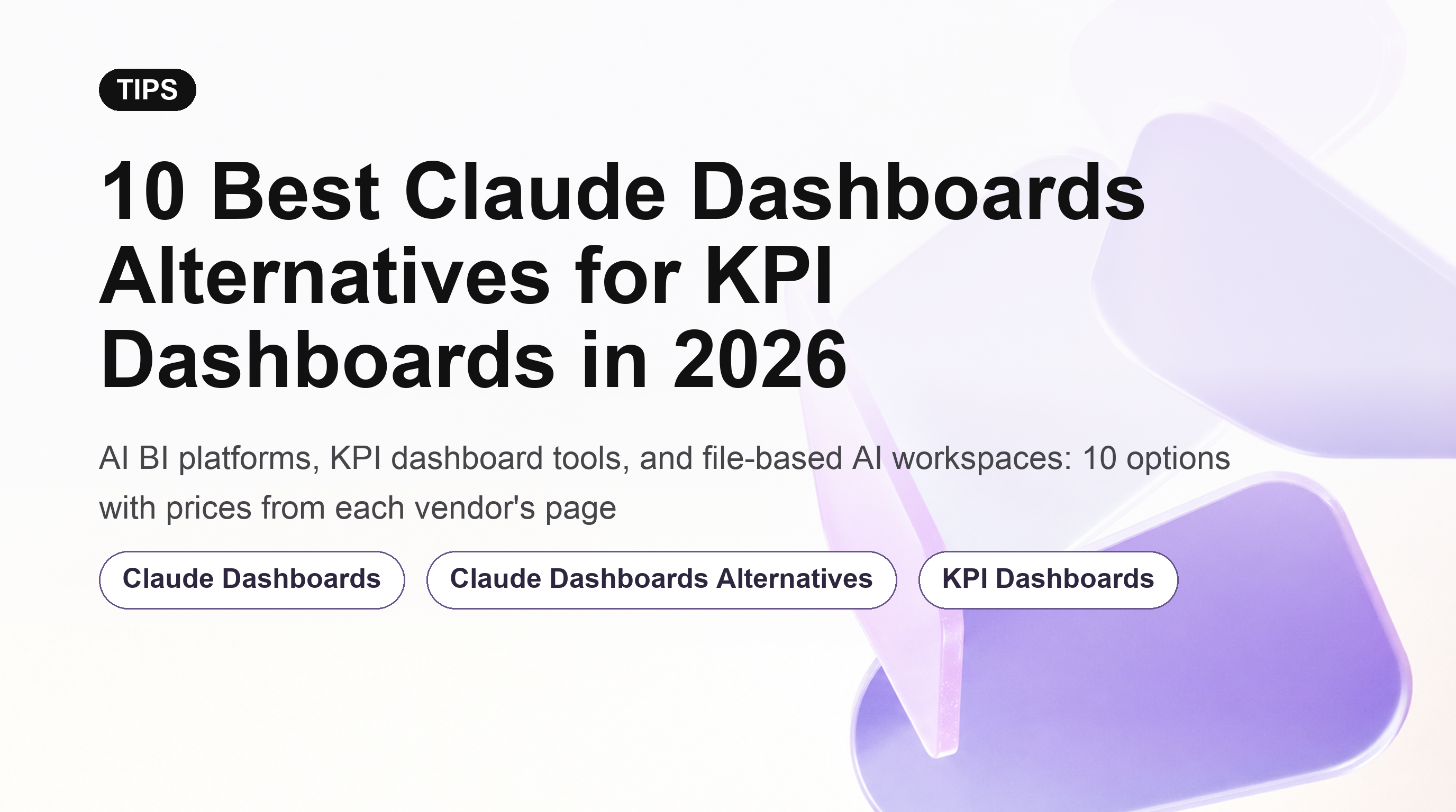 10 Best Claude Dashboards Alternatives for KPI Dashboards in 2026